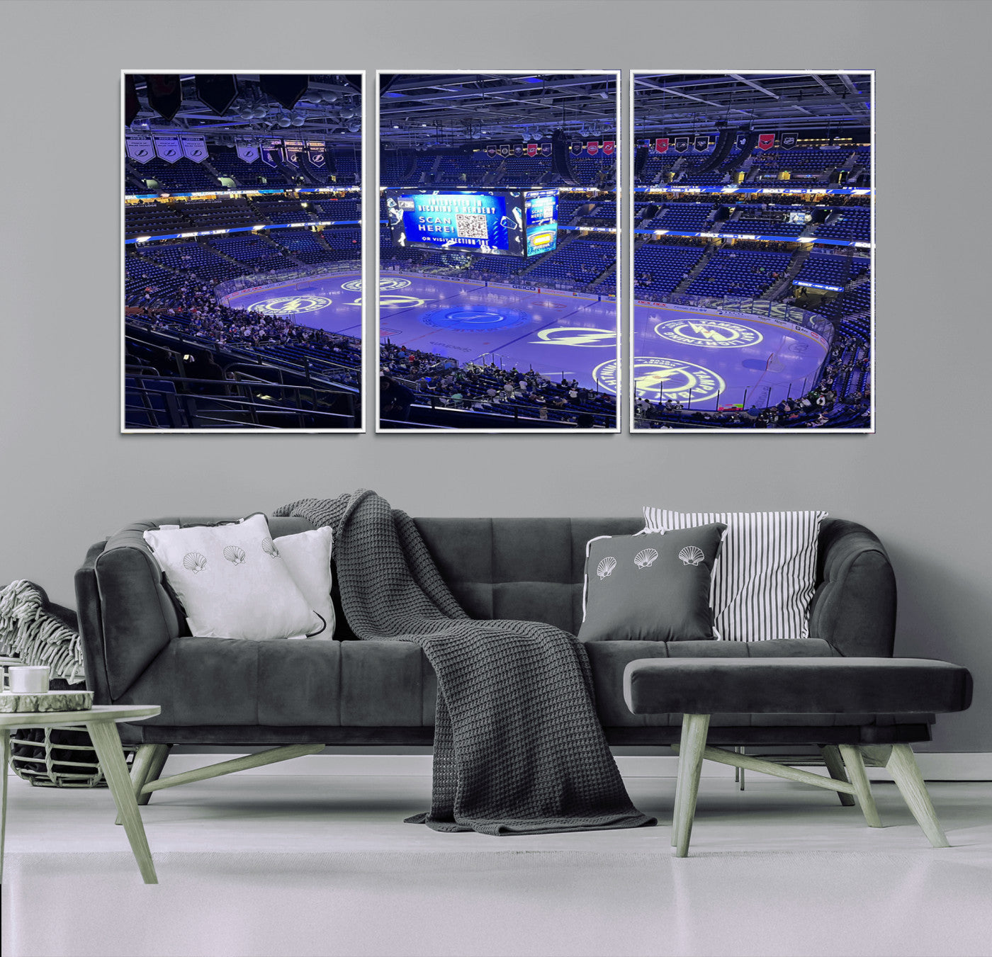 43392-MGV-CV-36X24-Amalie Arena Florida Wall Art Canvas Print - NHL Hockey Stadium Print Wall Art