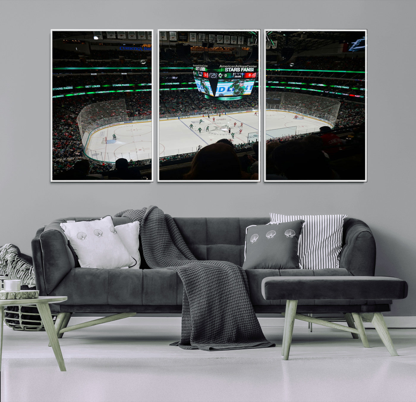 MGV-FC-60X30-3P - American Airlines Center Dallas Stars Wall Art Canvas Print - Dallas Hockey Arena Stadium Print