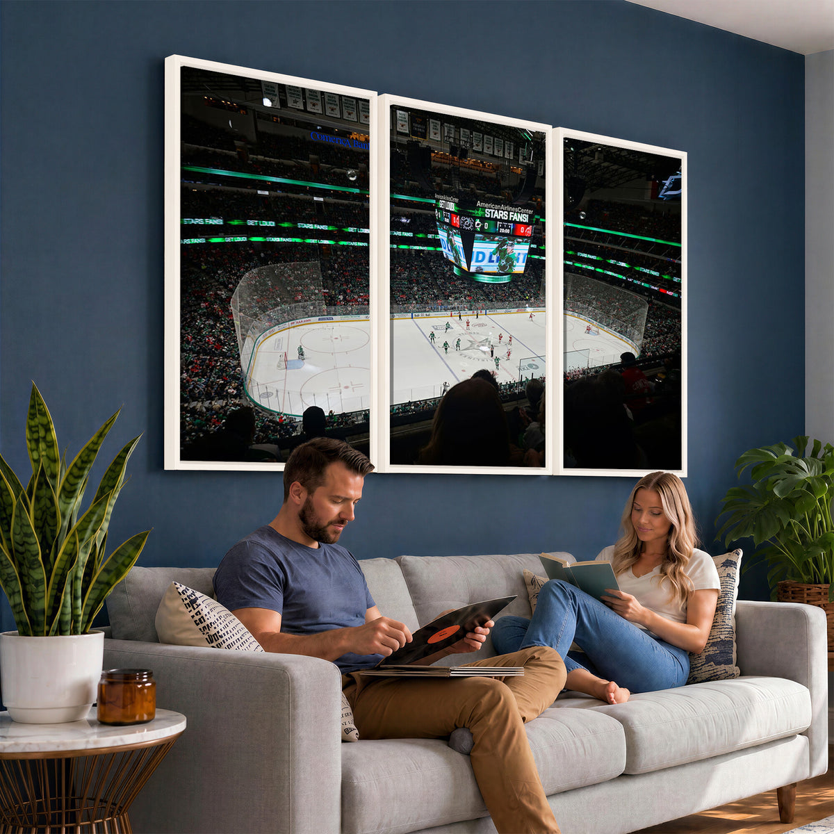 13876-MGV-CV-36X24 - American Airlines Center Dallas Stars Wall Art Canvas Print