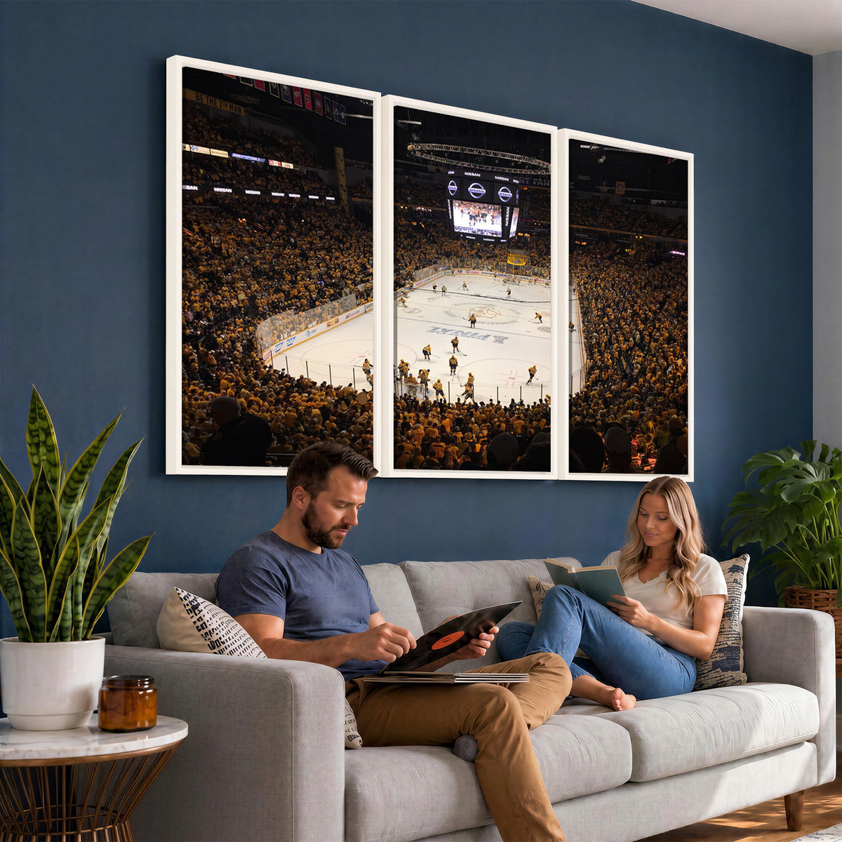 99407-MGV-CV-36X24 - Bridgestone Arena - Nashville Predators Hockey Team Print - Nashville Wall Art Canvas Print