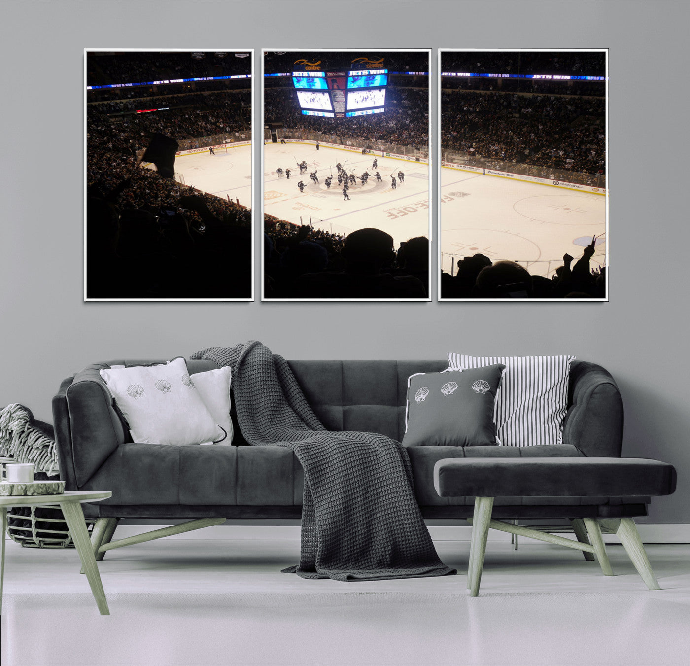 MGV-FC-60X30-3P - Canada Life Centre Wall Art | Winnipeg Jets Hockey Team Print Canvas | Ready to Hang | Winnipeg Wall