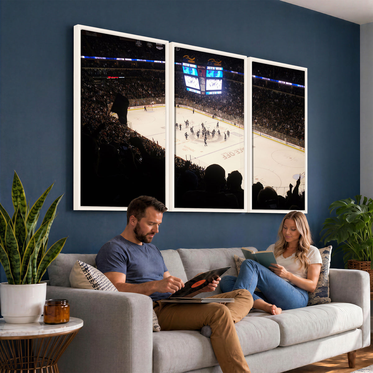 22497-MGV-CV-36X24 - Canada Life Centre Wall Art | Winnipeg Jets Hockey Team Print Canvas | Ready to Hang | Winnipeg Wall