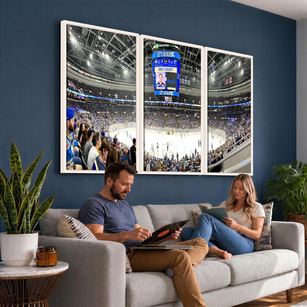 55708-MGV-CV-36X24 - Enterprise Center, Missouri St. Louis Blues Ice Hockey