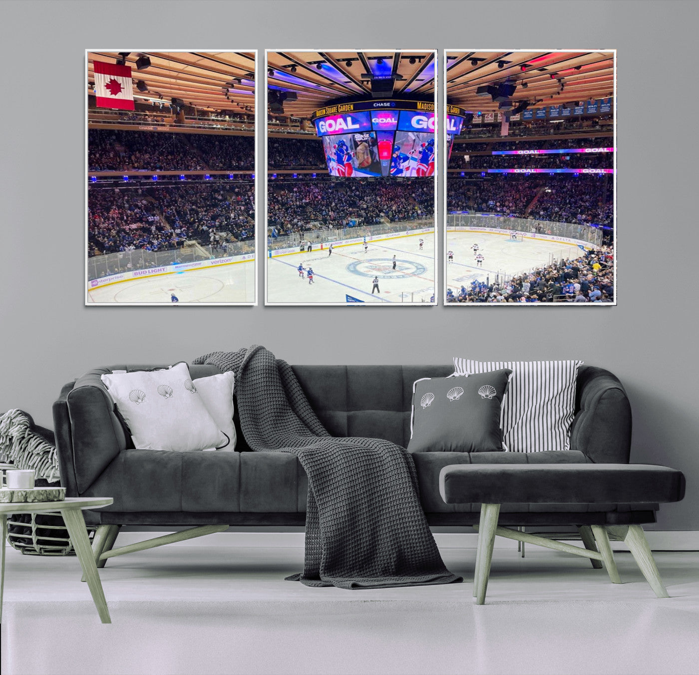 36401-MGV-FC-60X30-3P_White-Madison New York Rangers Hockey Stadium Wall Art Canvas Print