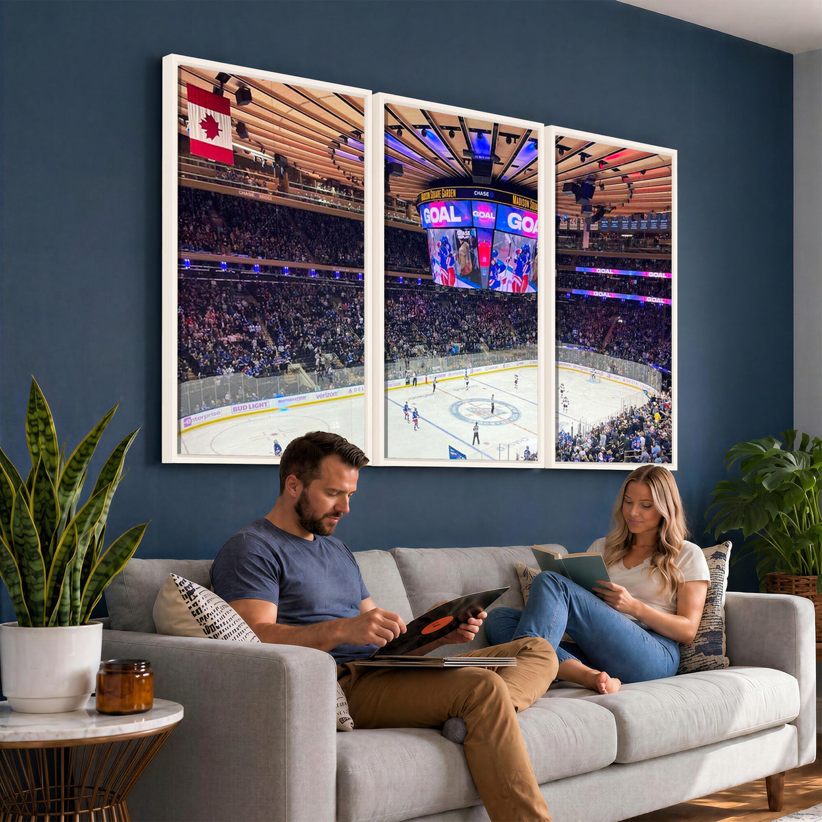 36401-MGV-CV-36X24 - Madison Square Garden New York Rangers Hockey Stadium Wall Art Canvas