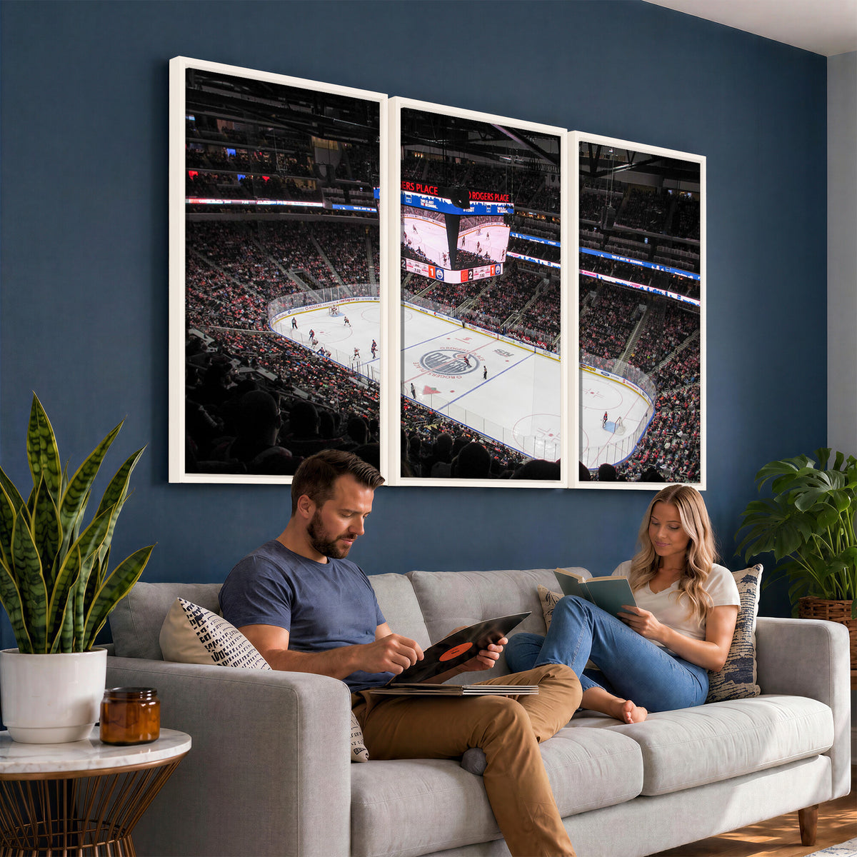71180-MGV-CV-36X24 - Rogers Place Edmonton Oilers Ice Hockey Stadium Wall Art