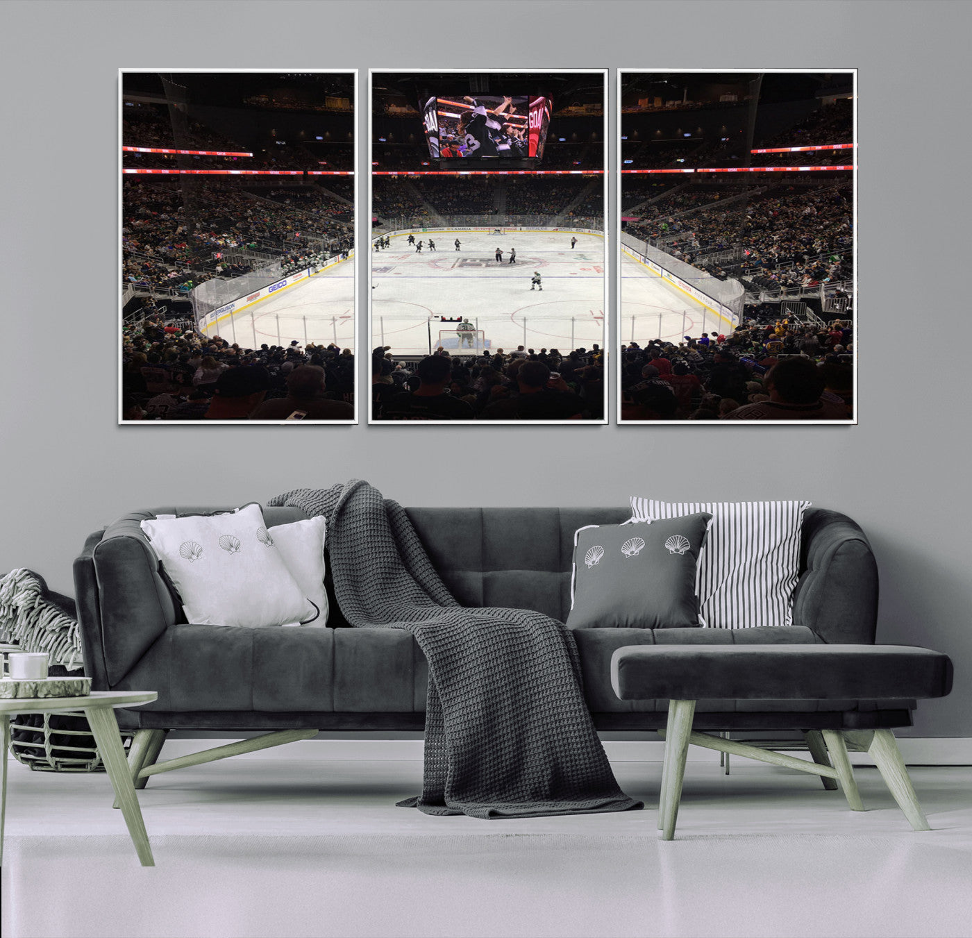 14802-MGV-CV-36X24-T Mobile Arena Paradise Nevada Vegas Golden Knights Ice Hockey Stadium Canvas Print Wall Art
