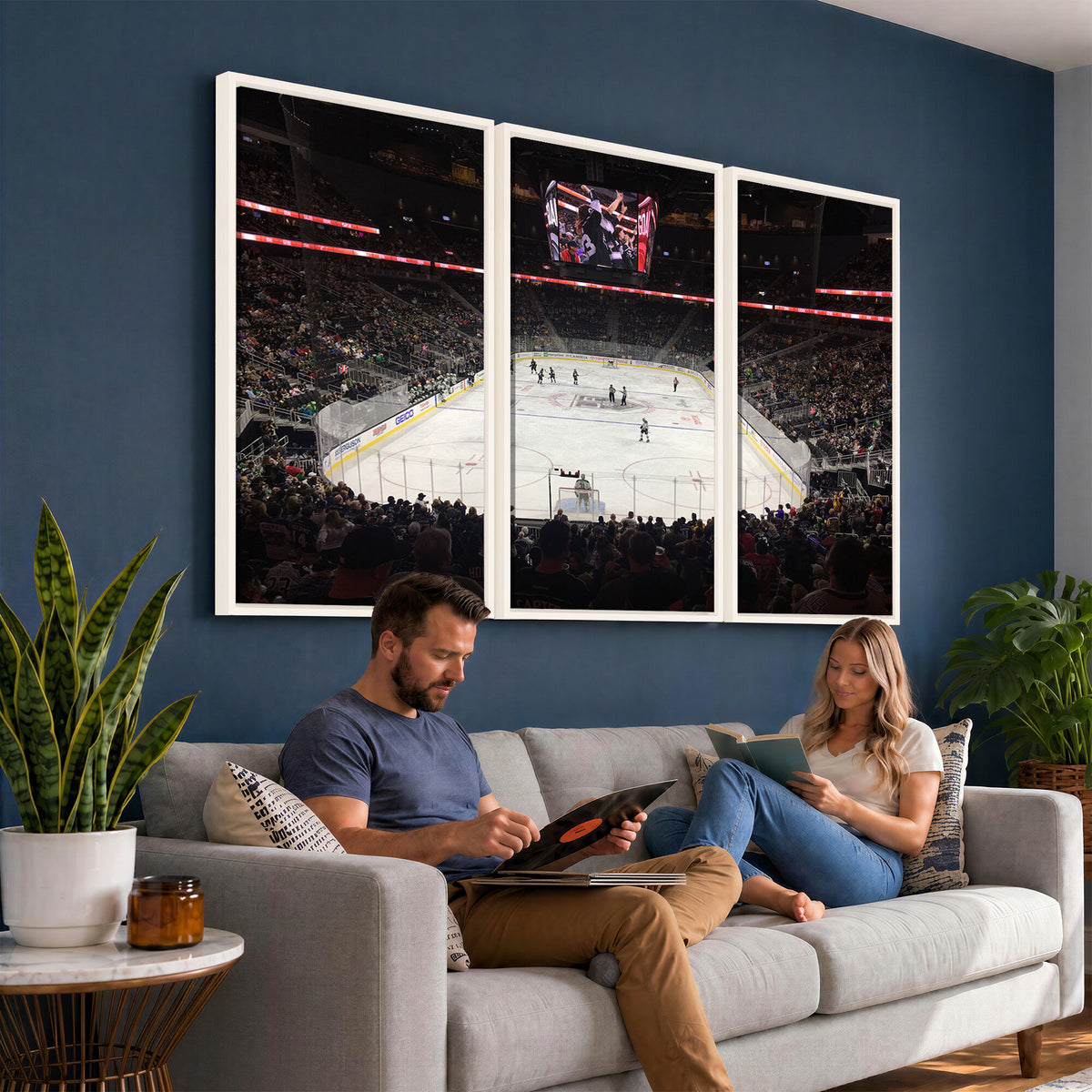 14802-MGV-CV-36X24 - T Mobile Arena Paradise Nevada Vegas Golden Knights Ice Hockey Stadium
