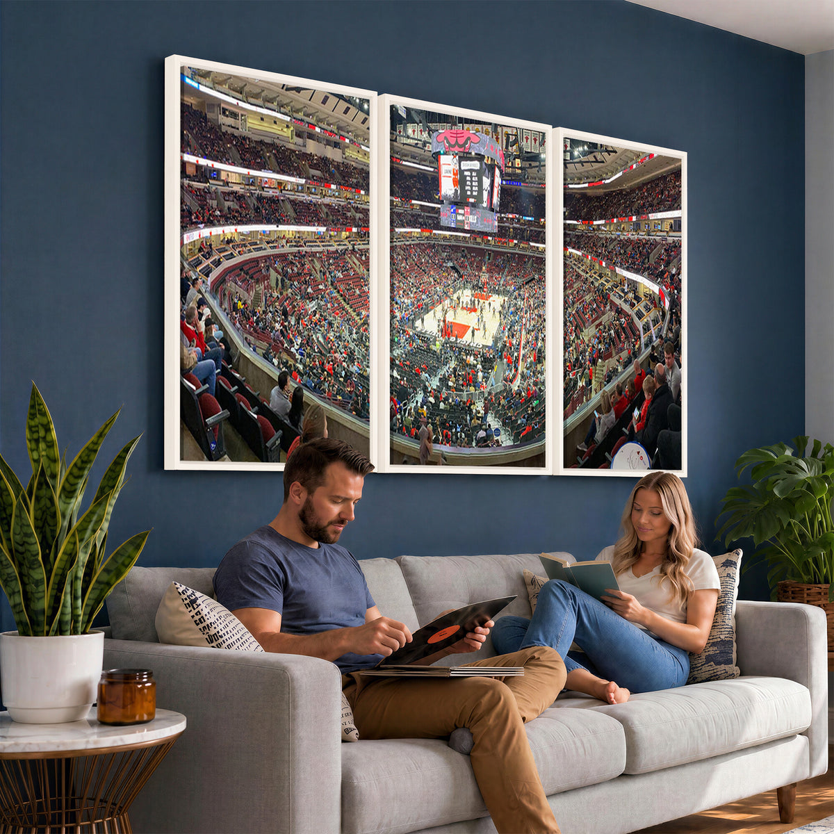 43481-MGV-CV-36X24 - United Center Chicago Bulls Stadium Wall Art Canvas Print