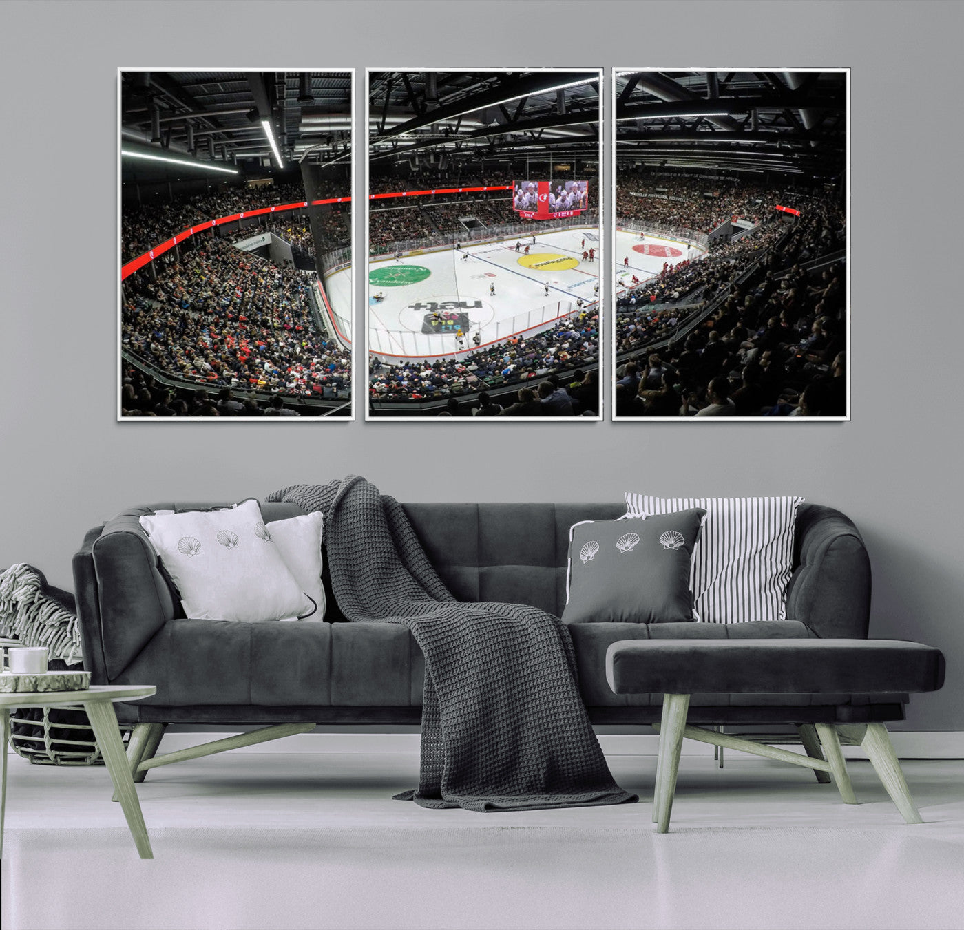 46282-MGV-CV-36X24-Vaudoise Lausanne Ice Hockey Arena Stadium Wall Art Canvas, Vaudoise Lausanne Ice Hockey Canvas