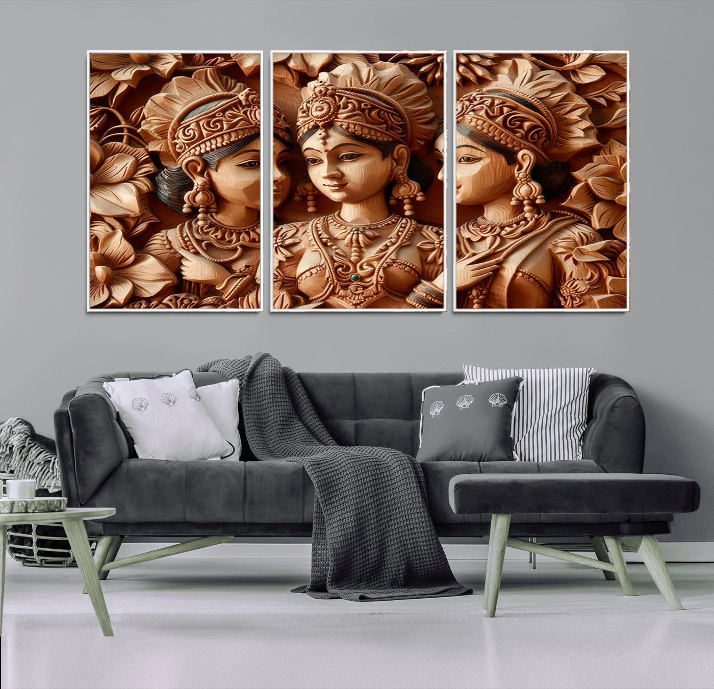 89522-MGV-CV-36X24-Indian Woman Statue Wall Art Canvas Print