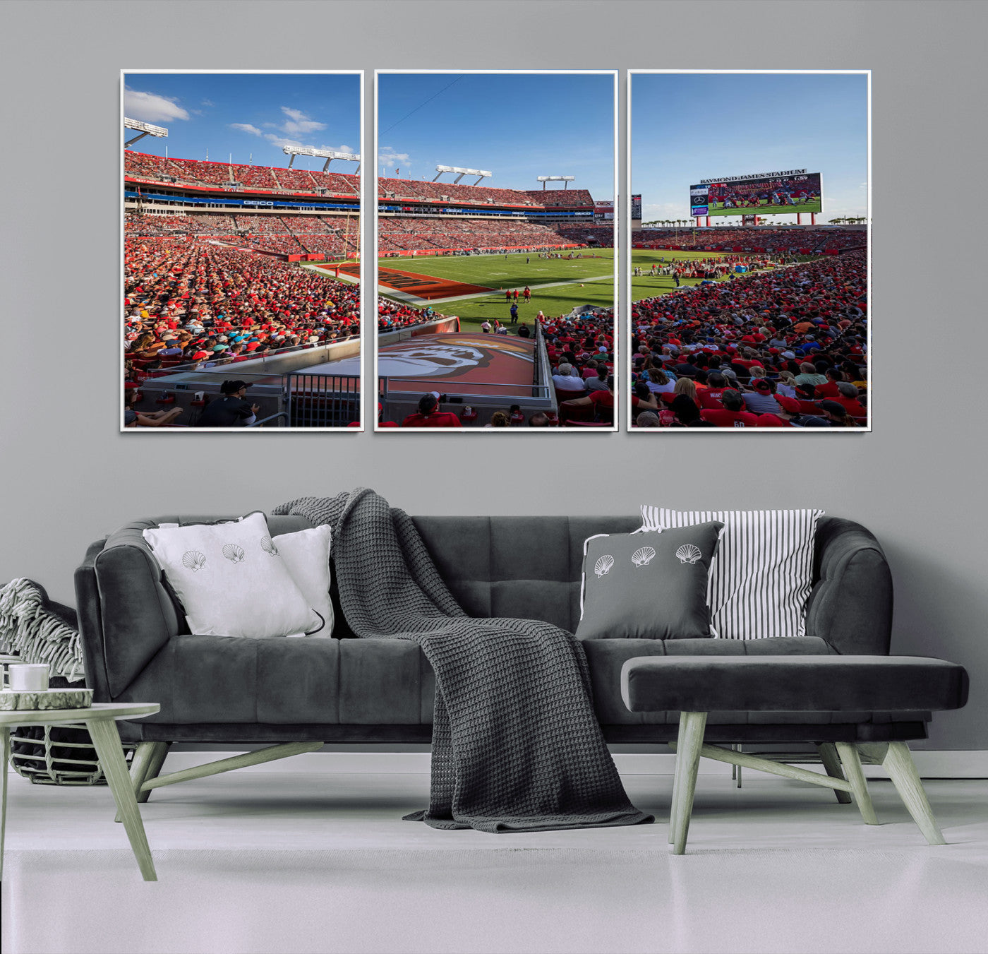 MGV-FC-60X30-3P - Florida Tampa Raymond James Stadium Wall Art Canvas Print - NFL Football Stadium Print