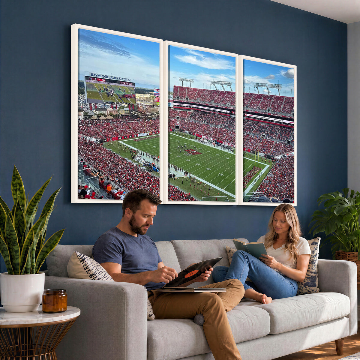 52828-MGV-CV-36X24 - Florida Tampa Raymond James Stadium Wall Art Canvas Print - NFL Football Stadium Print Canvas