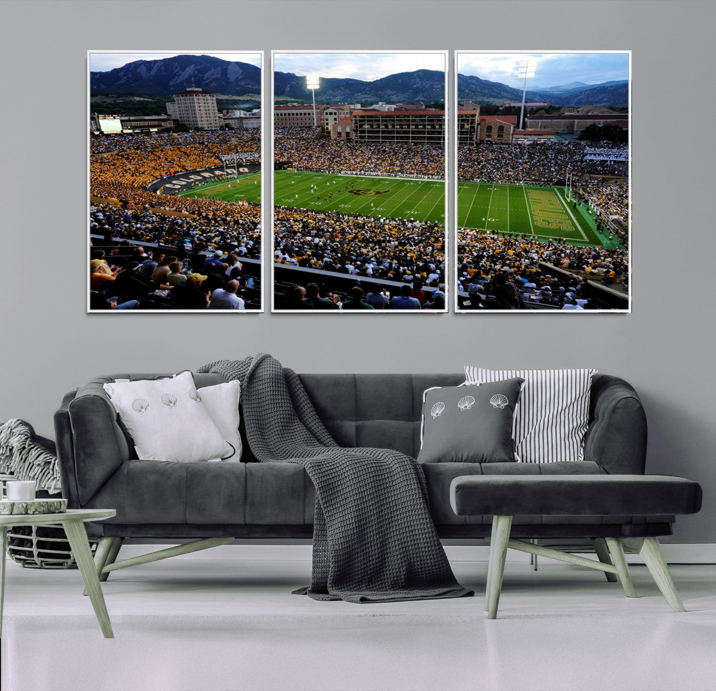 MGV-FC-60X30-3P - Colorado Buffaloes Canvas Print - Boulder Folsom Field Stadium Wall Art Canvas Print, Football Print