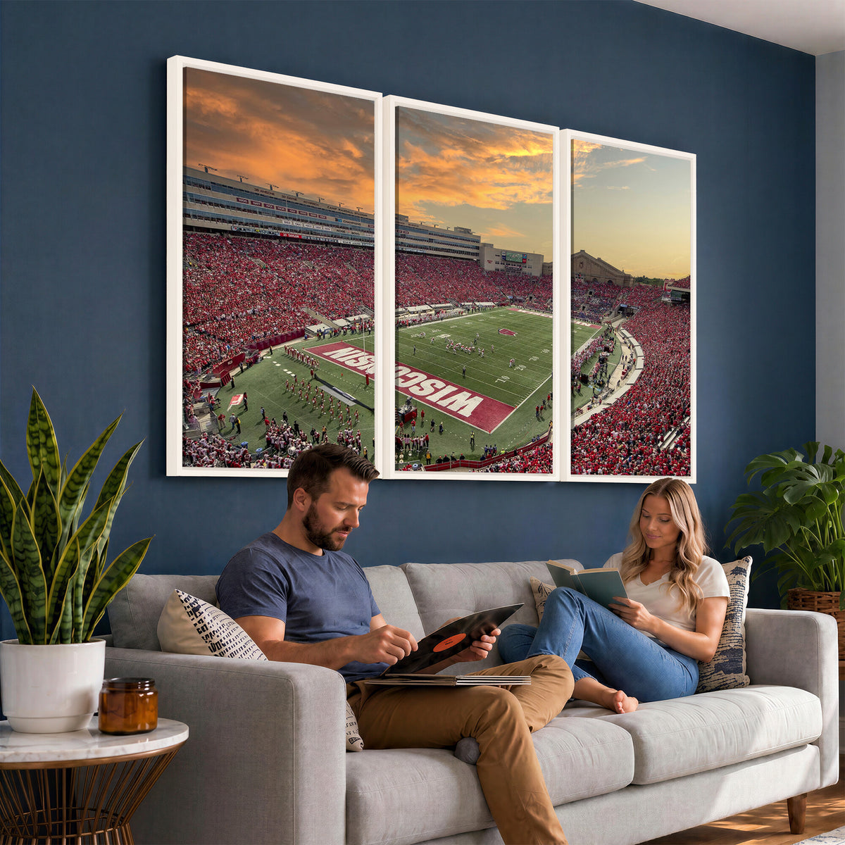 41472-MGV-CV-36X24 - Camp Randall Stadium Wisconsin Badgers Large Wall Art Canvas Print | College Football Stadium Wall