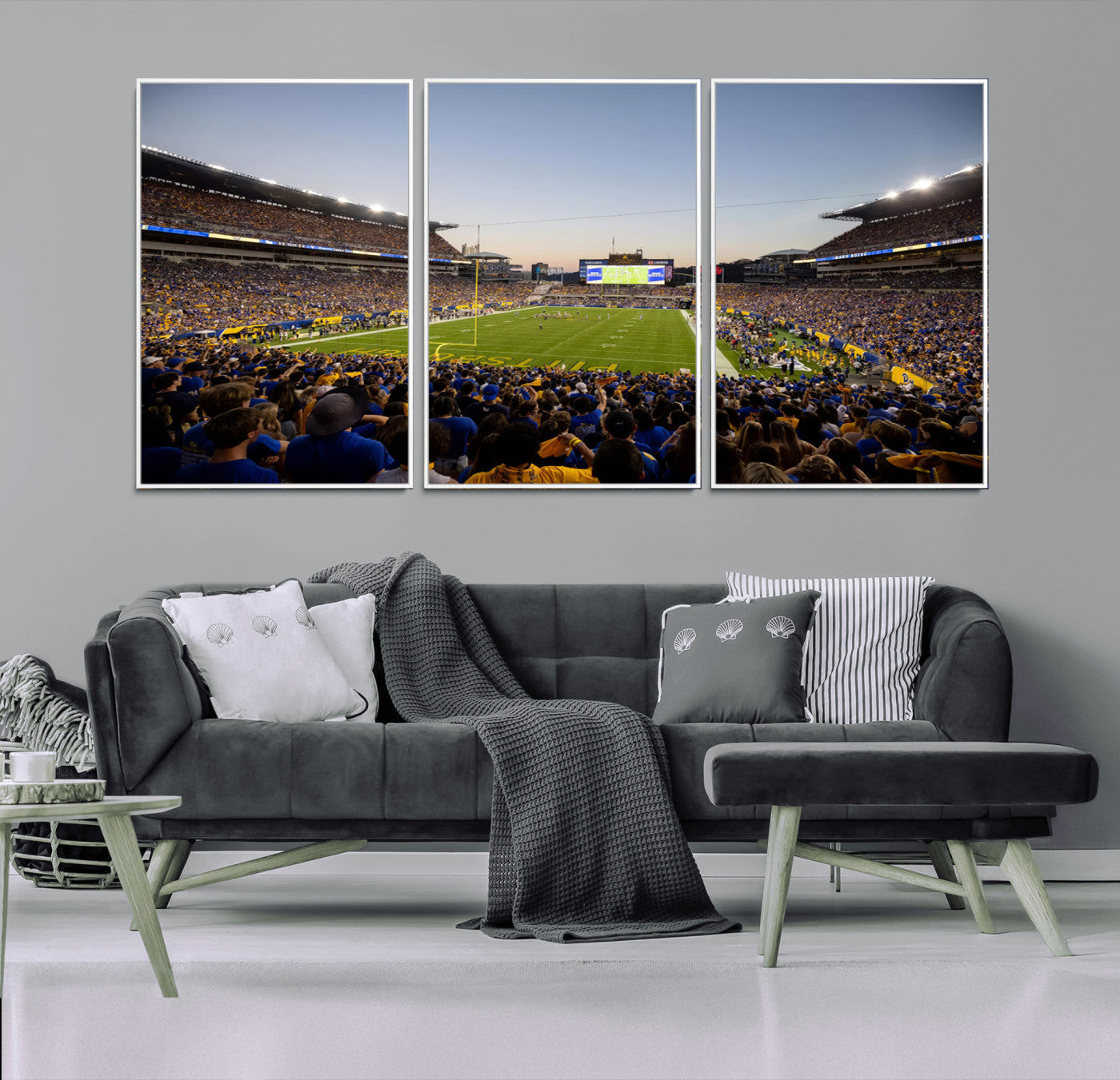 MGV-FC-60X30-3P - Pittsburgh Panthers Football Team Print - Pittsburgh Acrisure Stadium Wall Art Canvas Print