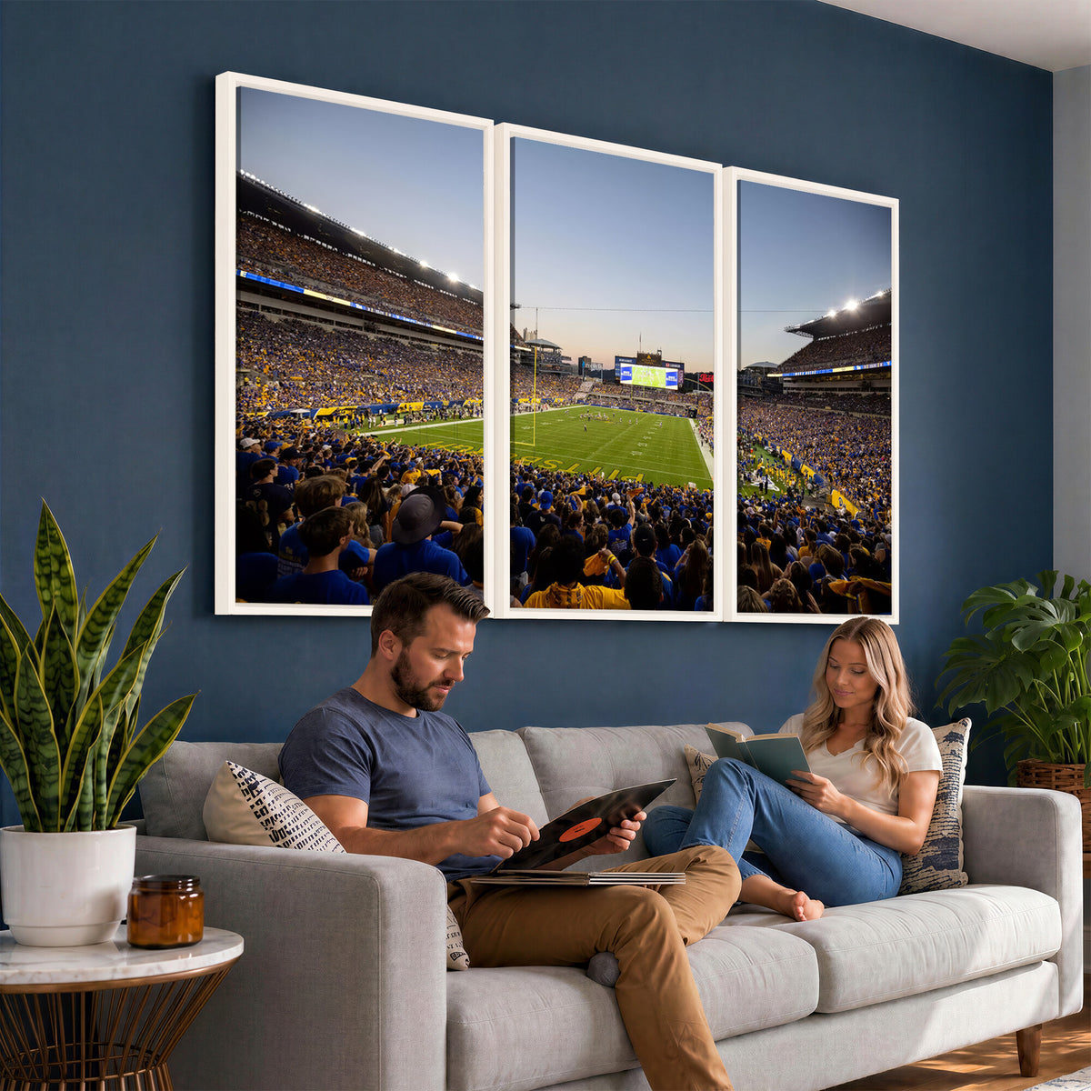 41853-MGV-CV-36X24 - Pittsburgh Panthers Football Team Print - Pittsburgh Acrisure Stadium Wall Art Canvas Print