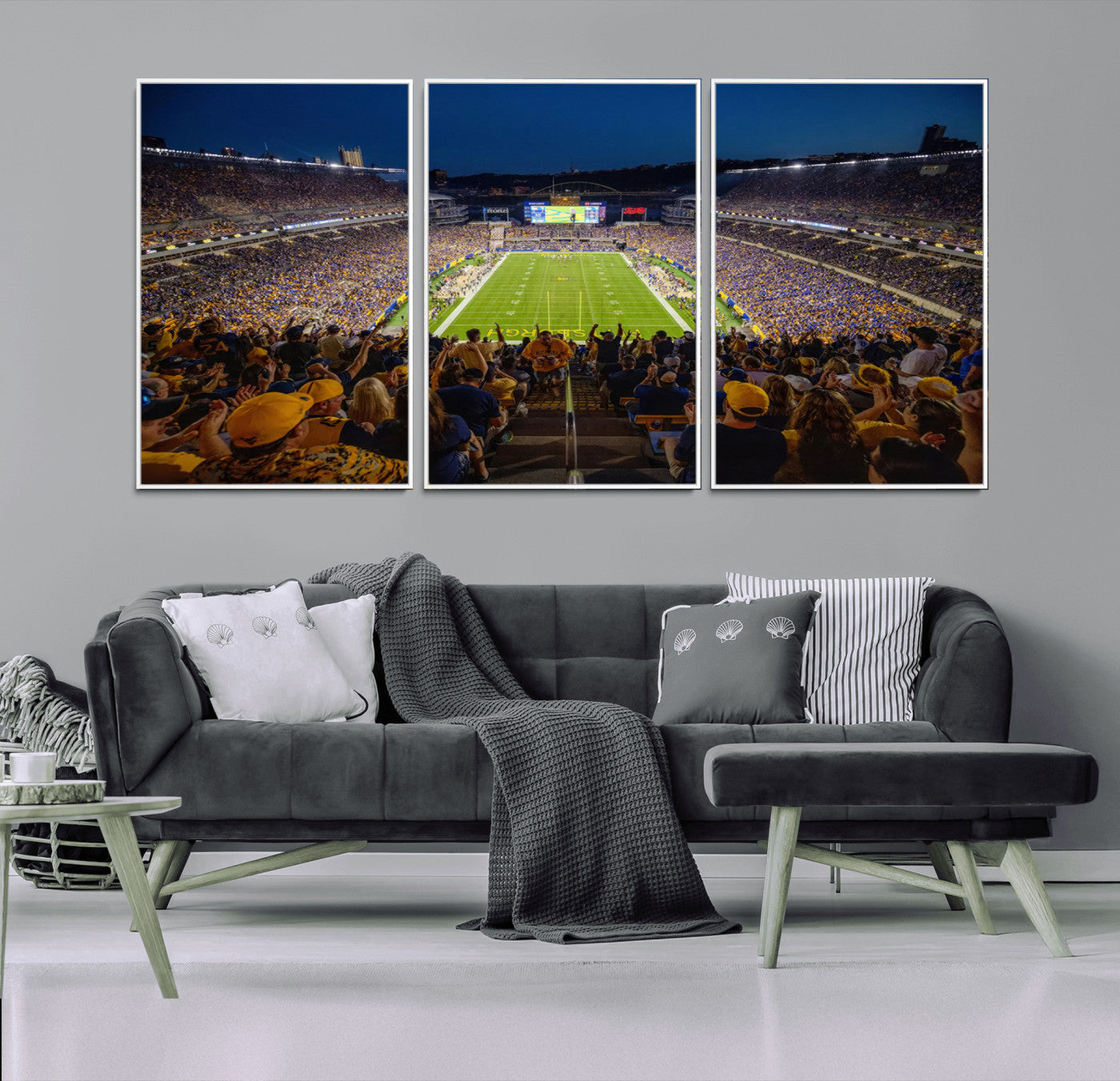MGV-FC-60X30-3P - Pittsburgh Panthers Football Team Print - Pittsburgh Acrisure Stadium Wall Art Canvas Print