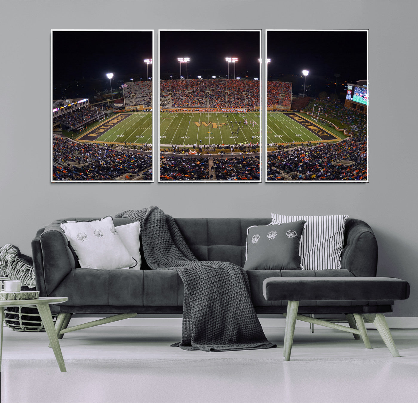 26033-MGV-CV-36X24-Demon Deacons Print Canvas, Football Team Print - Winston-Salem Allegacy Federal Credit Union