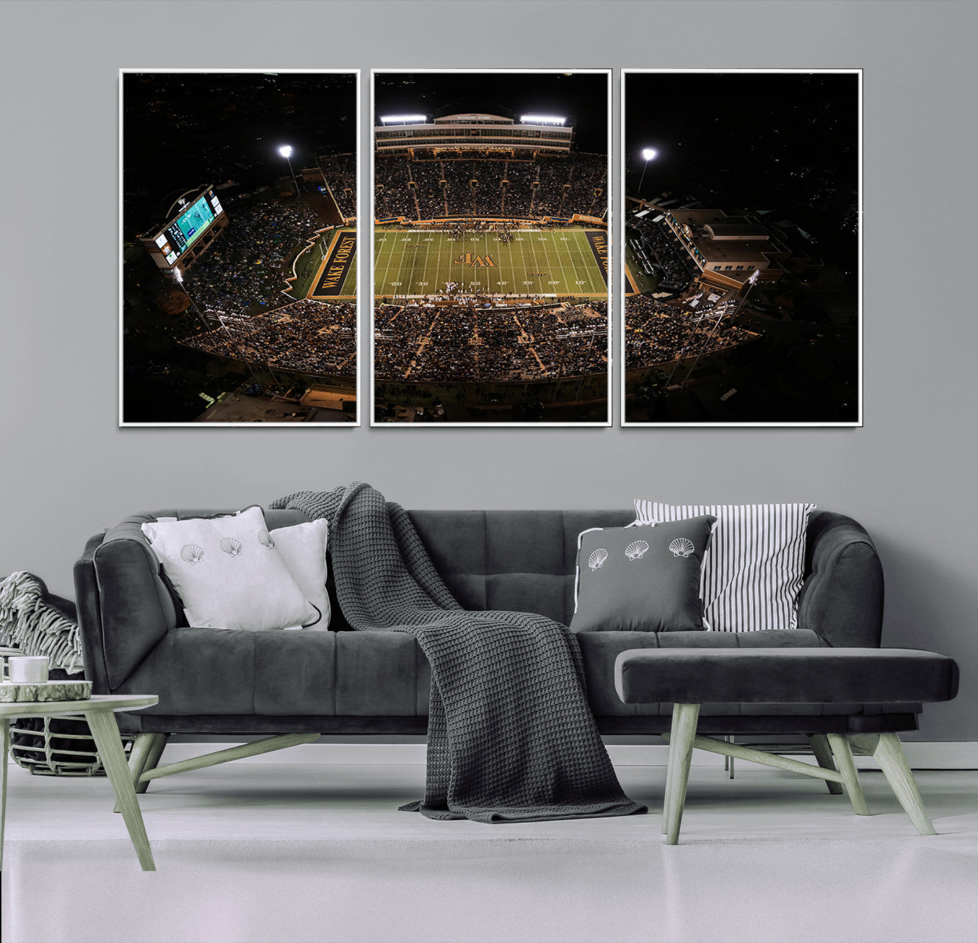 MGV-FC-60X30-3P - Wake Forest University Demon Deacons Canvas Printi, Football Team Print - Winston-Salem Allegacy