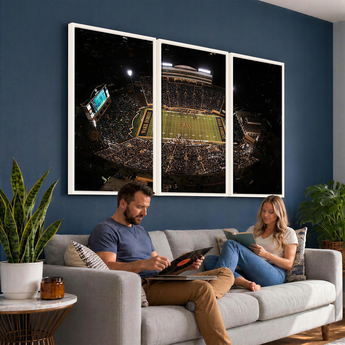 20605-MGV-CV-36X24 - Wake Forest University Demon Deacons Canvas Print, Football Team Wall Art