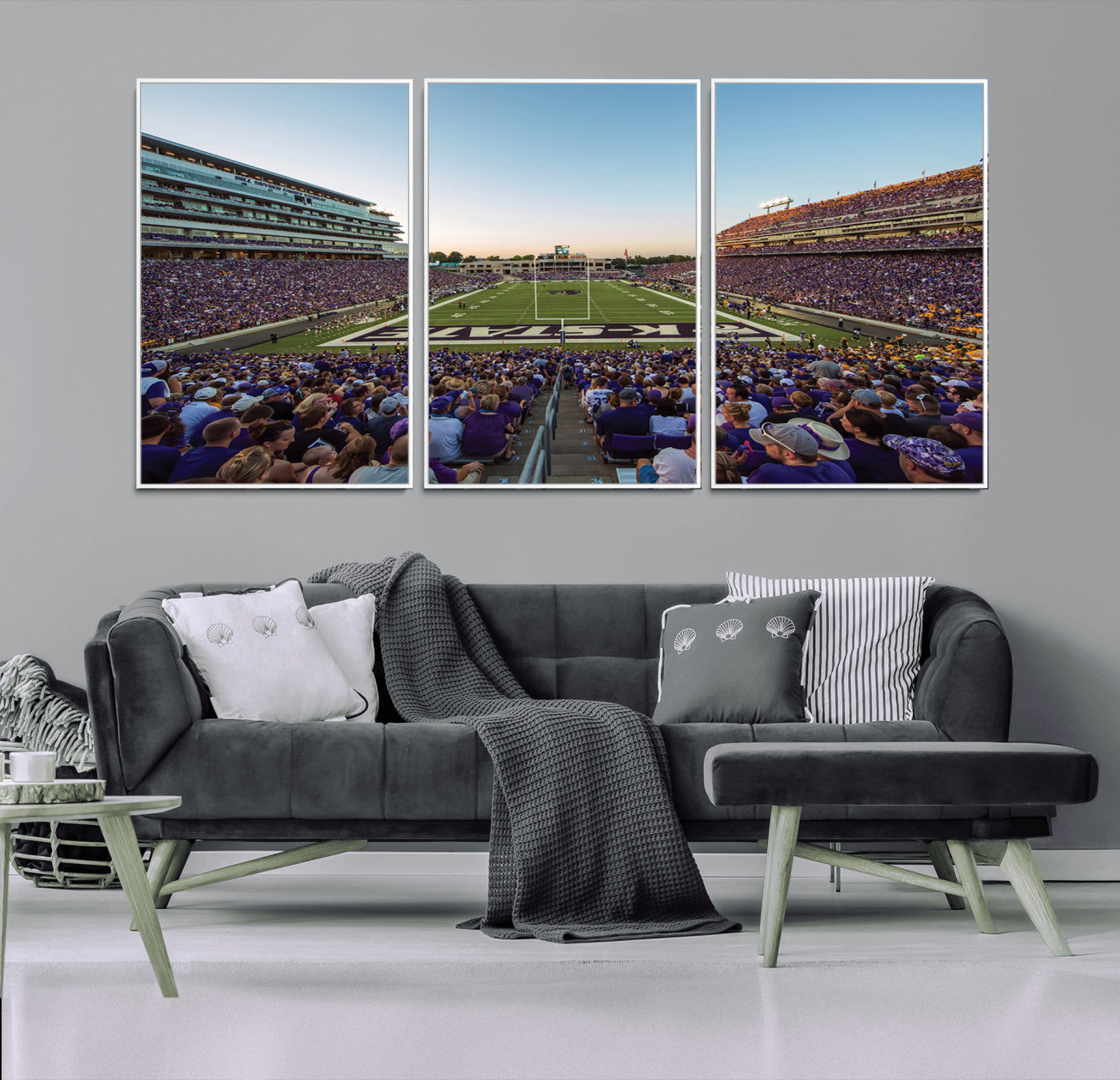 82792-MGV-FC-60X30-3P_White-Kansas State University Wildcats Football Team Print - Manhattan Bill Snyder Family Football Stadium