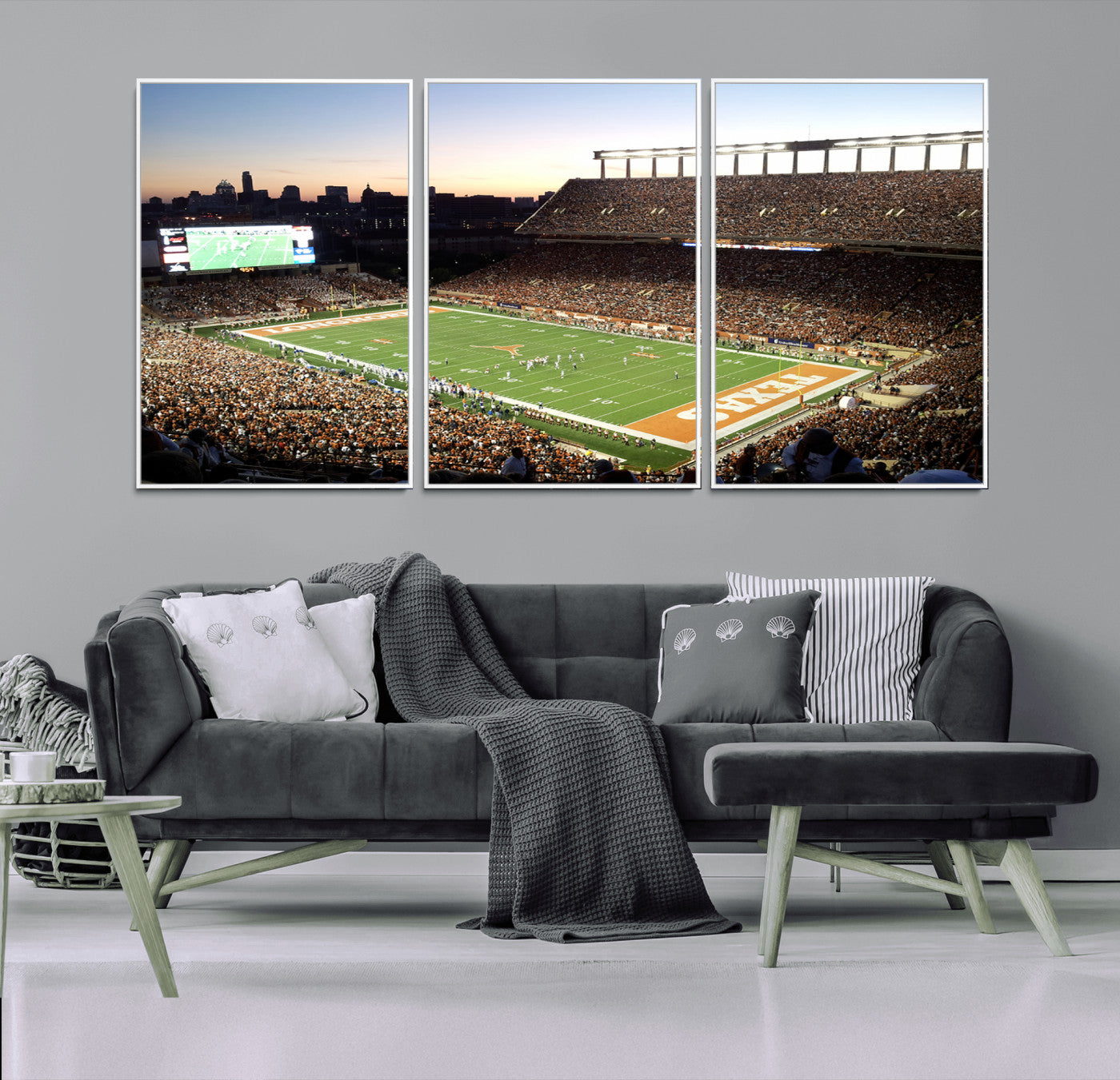 MGV-FC-60X30-3P - Darrell K Royal-Texas Memorial Stadium Canvas Wall Art - Texas Longhorns Football Match