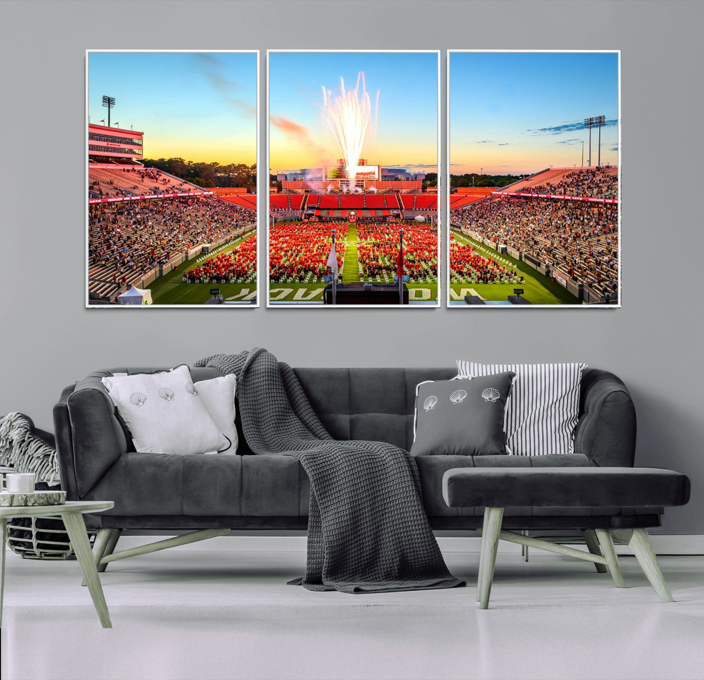 18017-MGV-CV-36X24-North Carolina State University Canvas Print, North Carolina State University Wolfpack Football Team