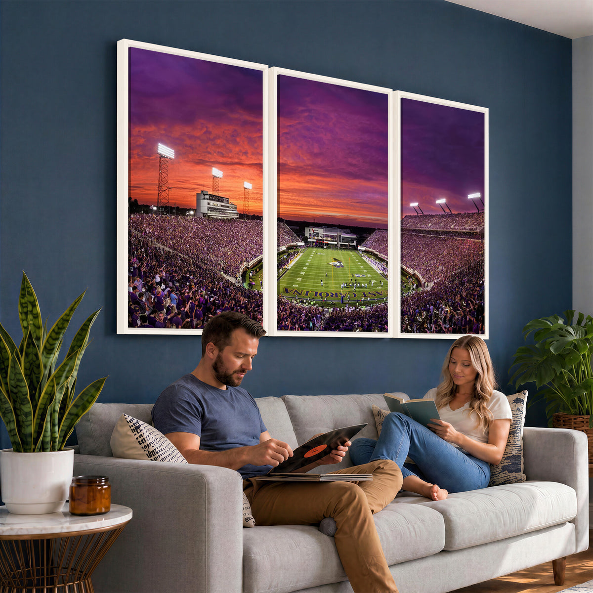 88575-MGV-CV-36X24 - East Carolina University Pirates Football Print Canvas- Greenville Dowdy-Ficklen Stadium Wall Art