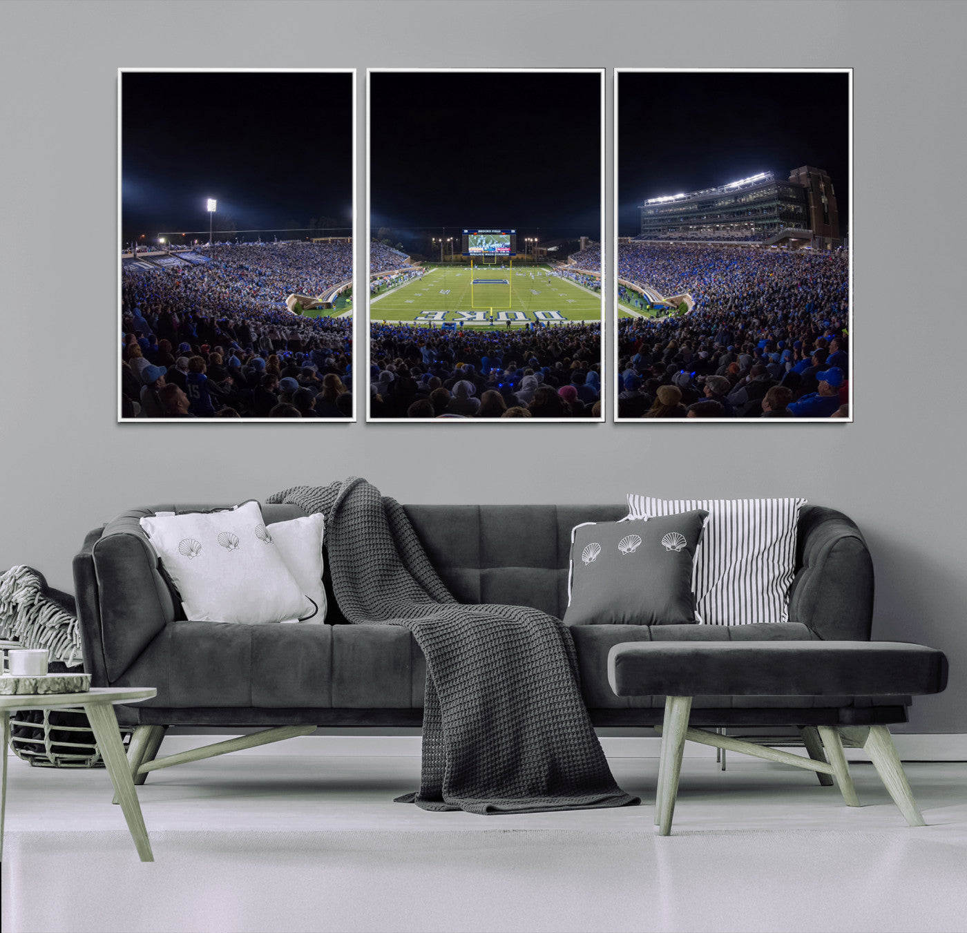 MGV-FC-60X30-3P - Duke University Blue Devils Football Team Print - Durham Wallace Wade Stadium Wall Art Canvas Print