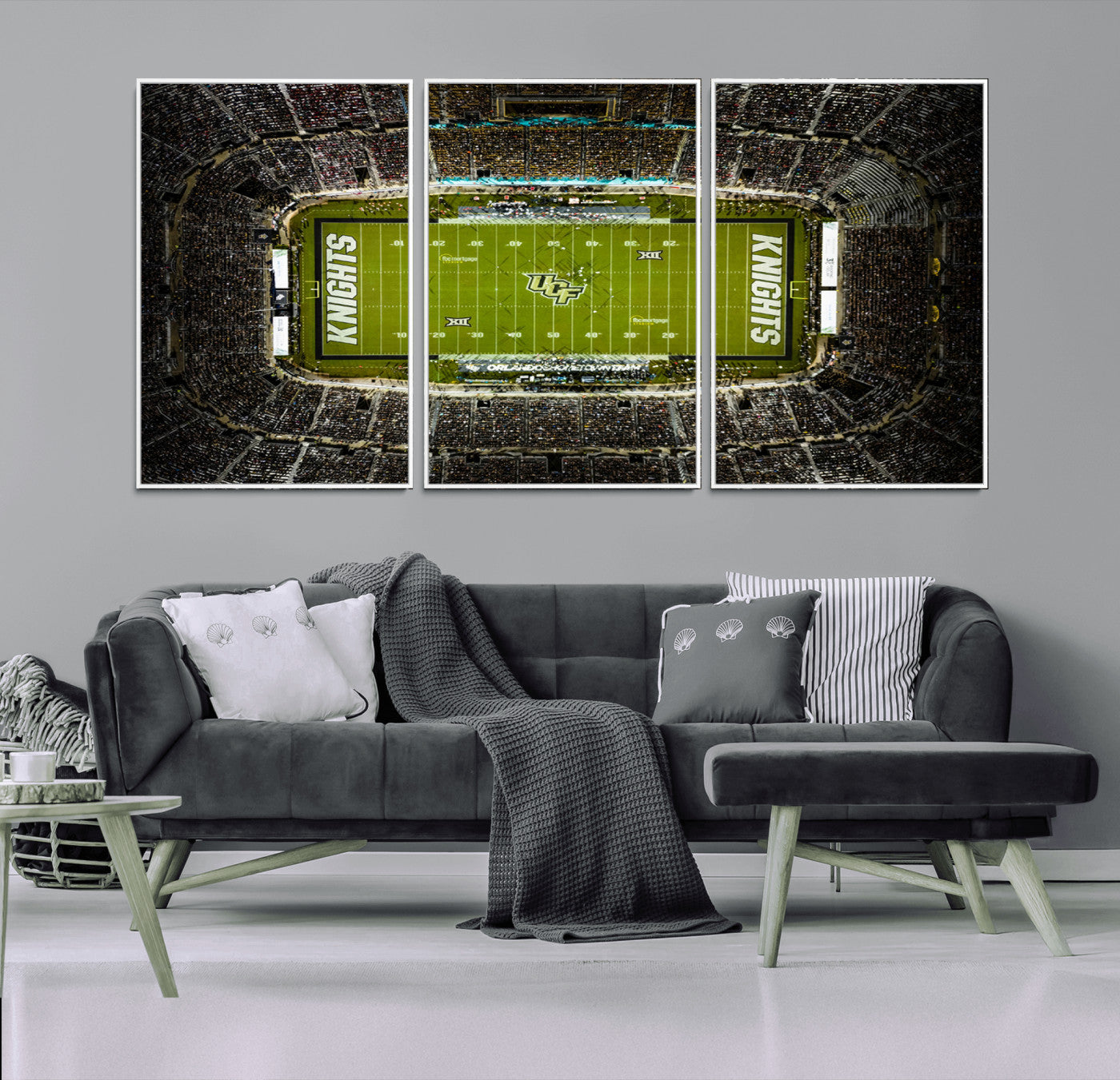 58050-MGV-CV-36X24-UCF Knights Football Team Print - Orlando FBC Mortgage Stadium Wall Art, UCF Knights Canvas Print