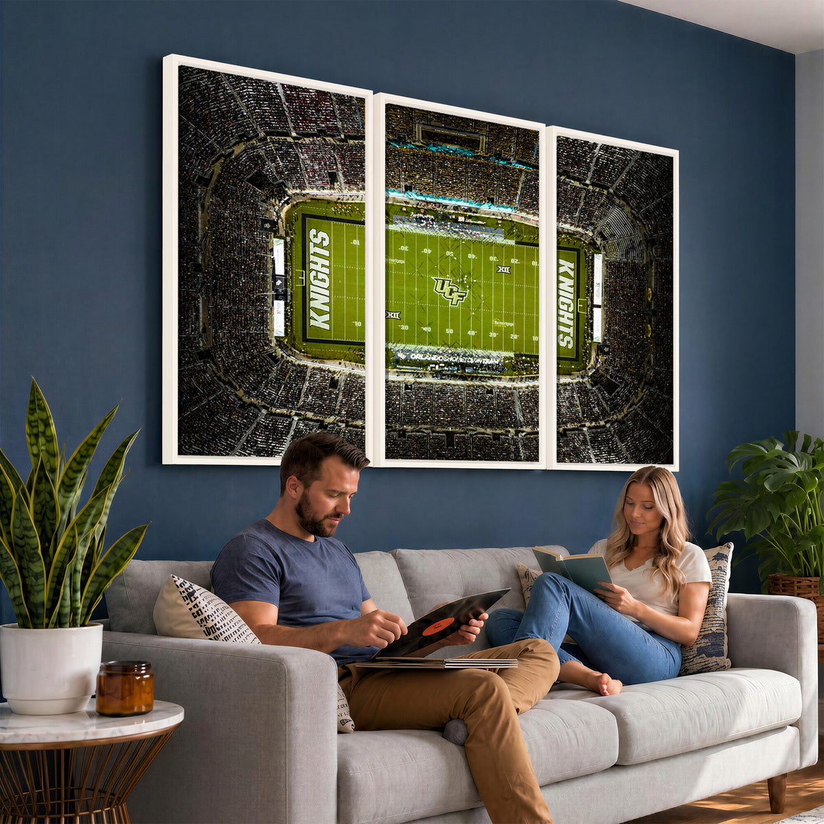 58050-MGV-CV-36X24 - UCF Knights Football Team Print - Orlando FBC Mortgage Stadium Wall Art, UCF Knights Canvas Print