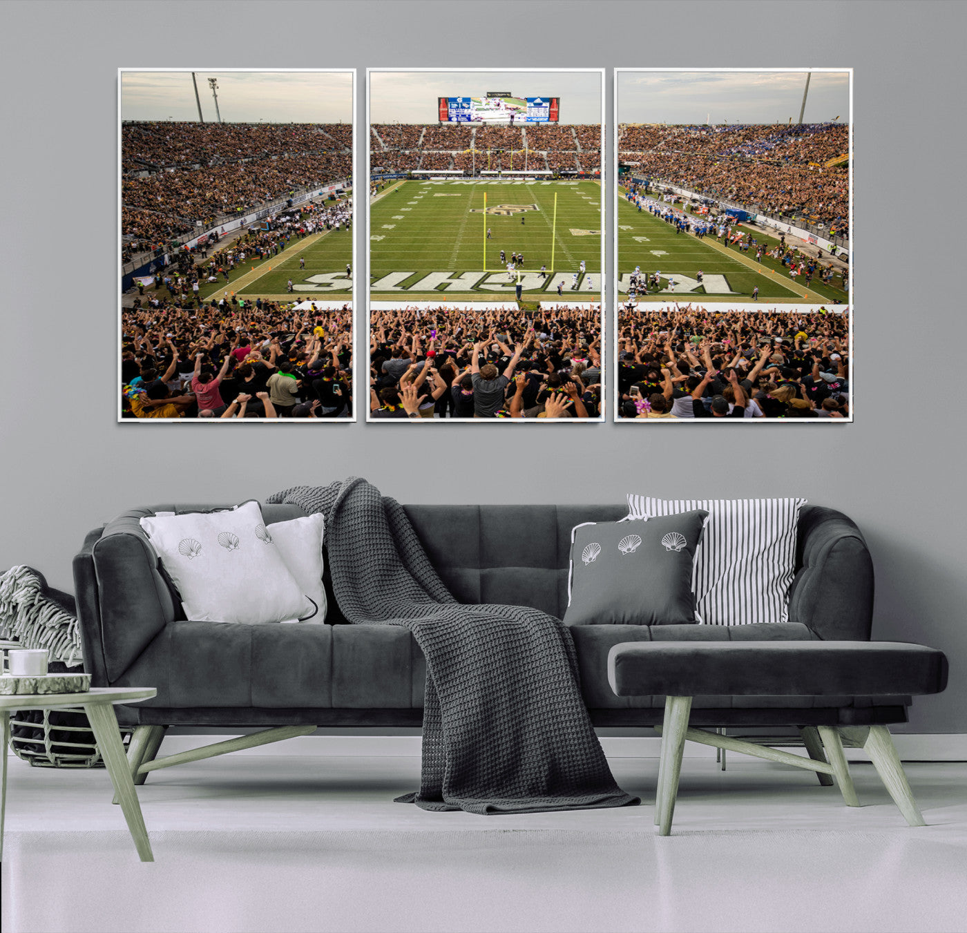 MGV-FC-60X30-3P - UCF Knights Football Team Print - Orlando FBC Mortgage Stadium Canvas Print
