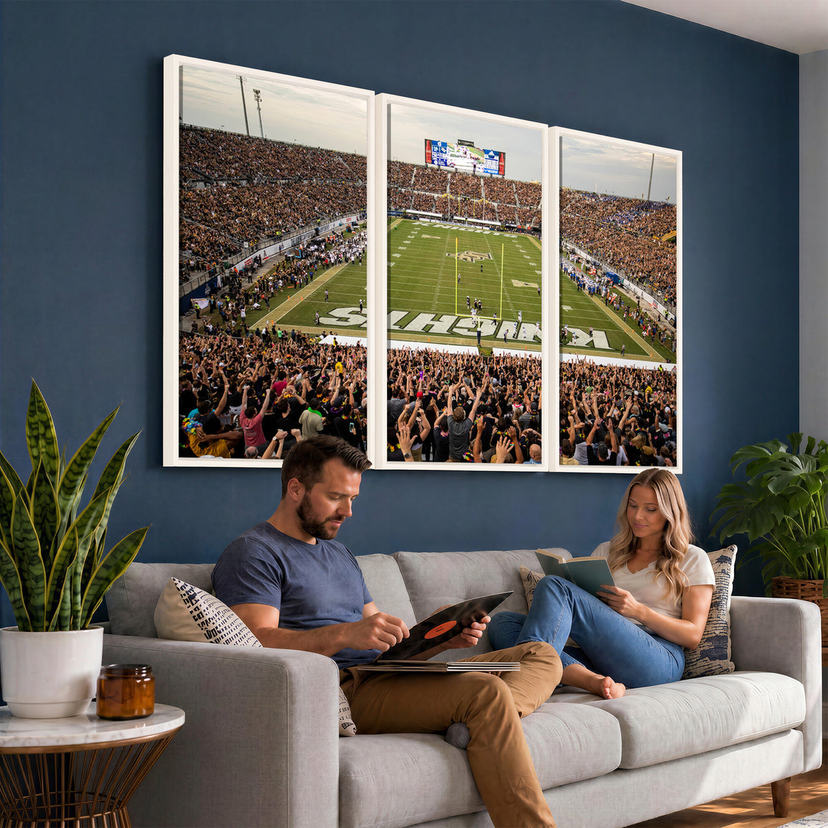 38659-MGV-CV-36X24 - UCF Knights Football Team Print - Orlando FBC Mortgage Stadium Canvas Print