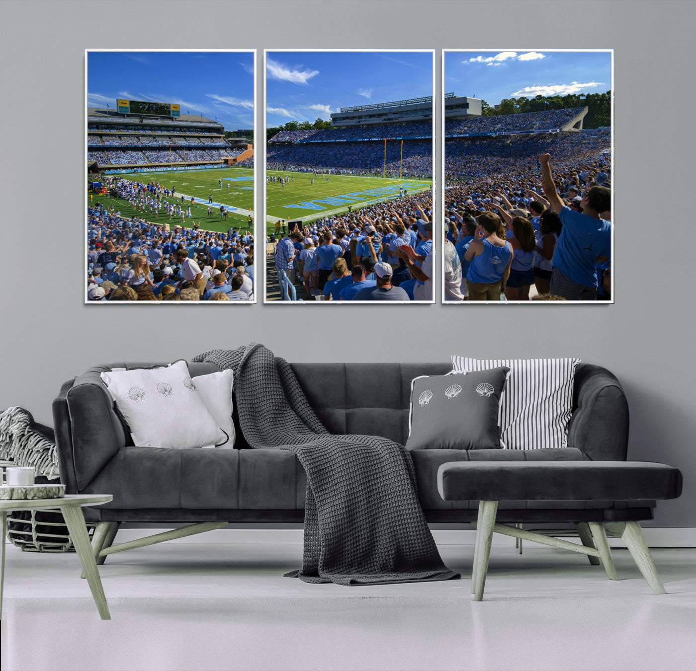 MGV-FC-60X30-3P - University of North Carolina Tar Heels Team Canvas Print - Chapel Hill Kenan Memorial Stadium Wall