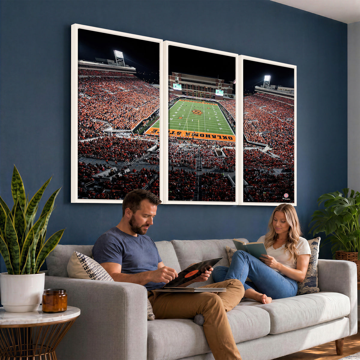 81675-MGV-CV-36X24 - Oklahoma State Cowboys Canvas Print, Football Team Print