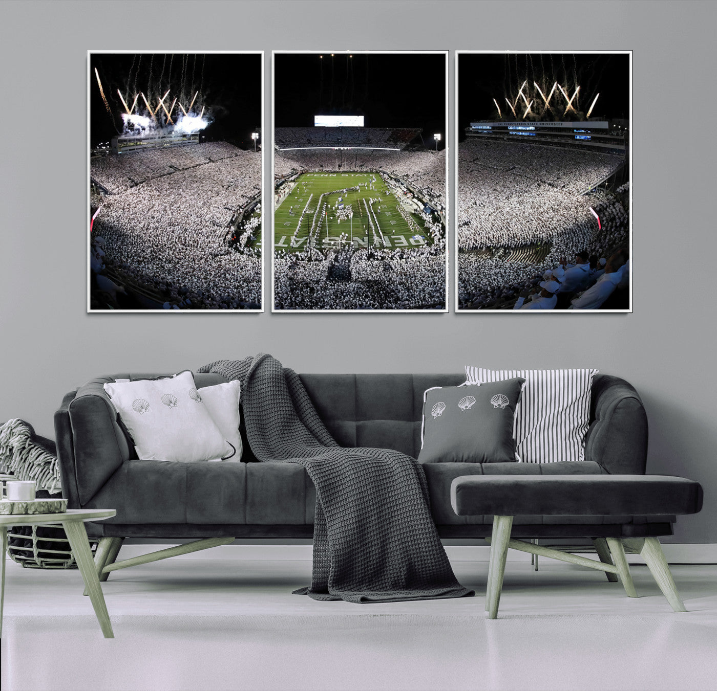 MGV-FC-60X30-3P - Penn State Beaver Stadium Canvas Wall Art - Nittany Lions Football Print