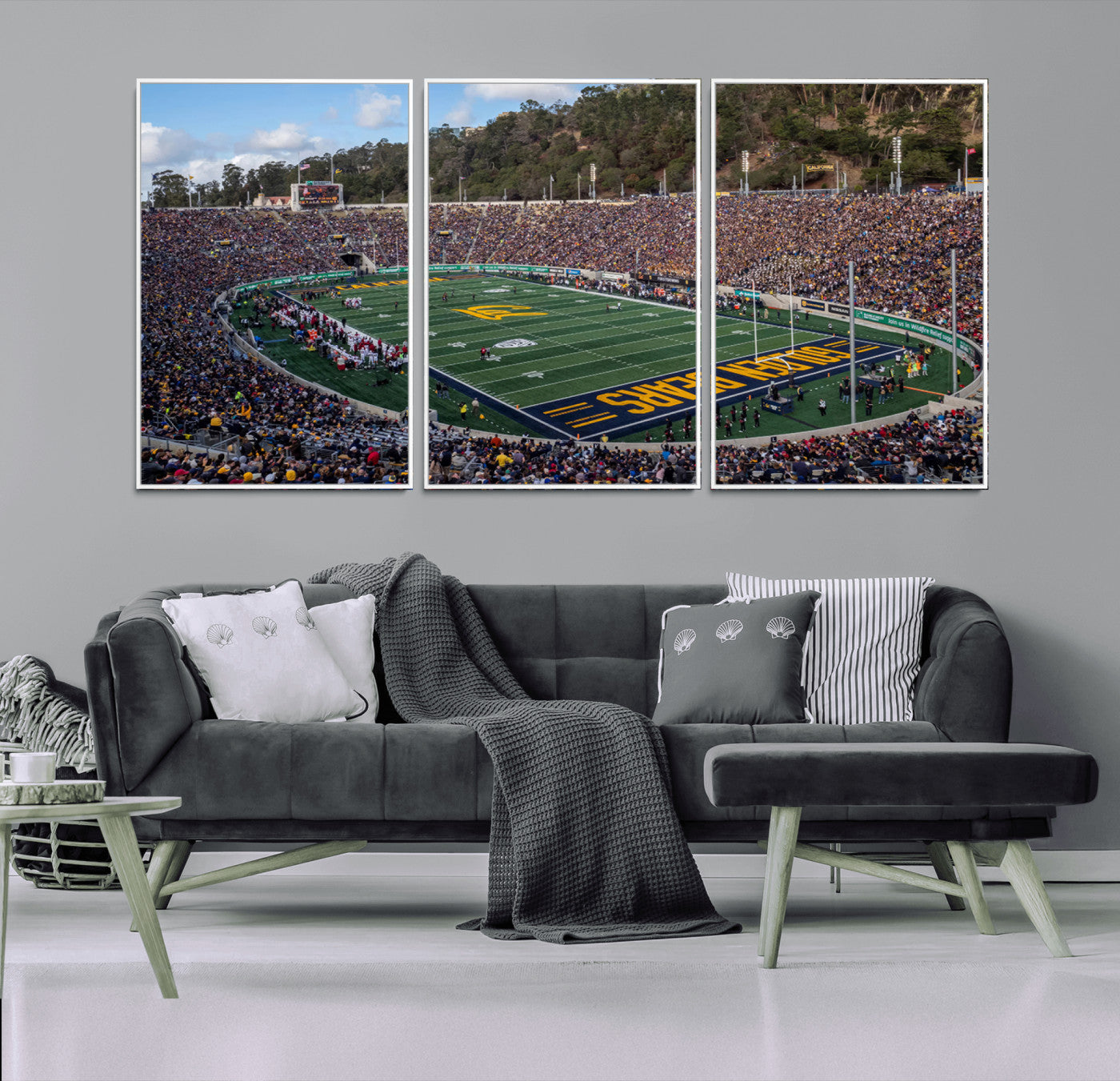 MGV-FC-60X30-3P - University of California Golden Bears Football Team Print - Berkeley California Memorial Stadium Art