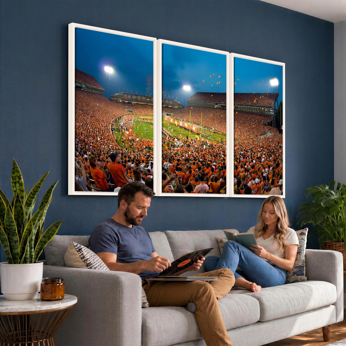 26196-MGV-CV-36X24 - Clemson University Tigers Football Team Print, Clemson