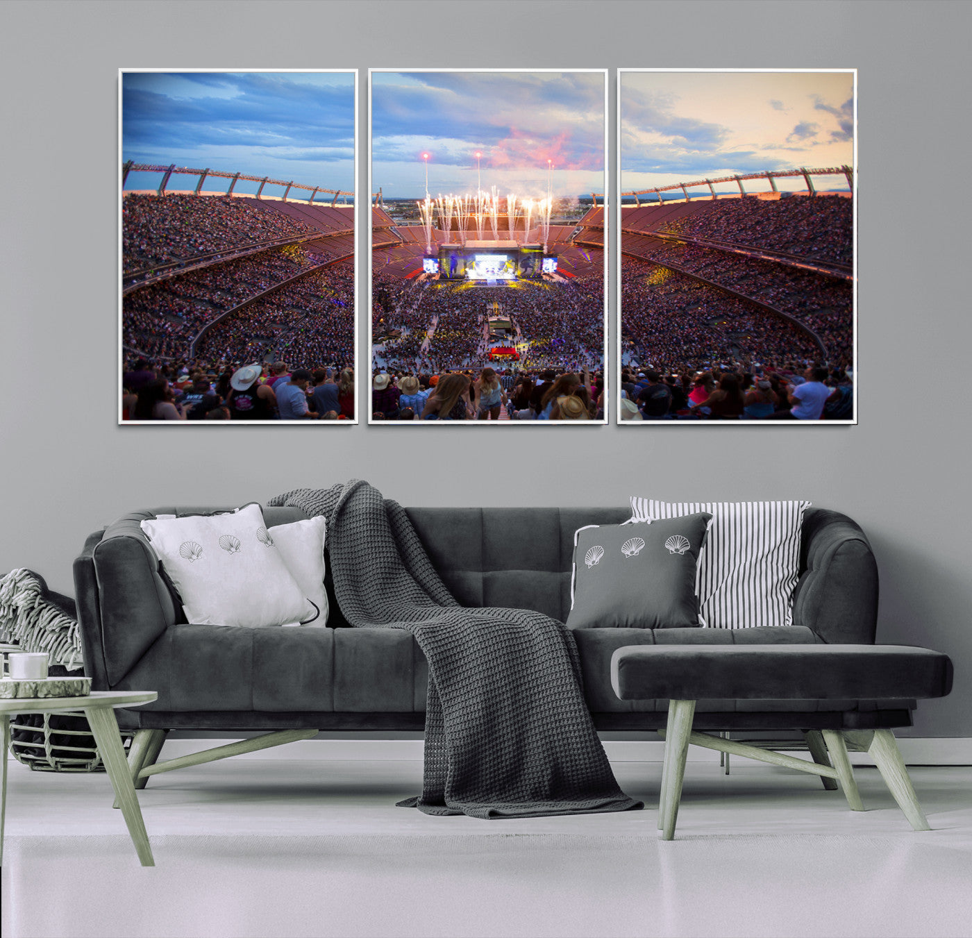 24689-MGV-CV-36X24-Denver Broncos Football Team Print Canvas- Empower Field at Mile High Stadium Wall Art Canvas Print