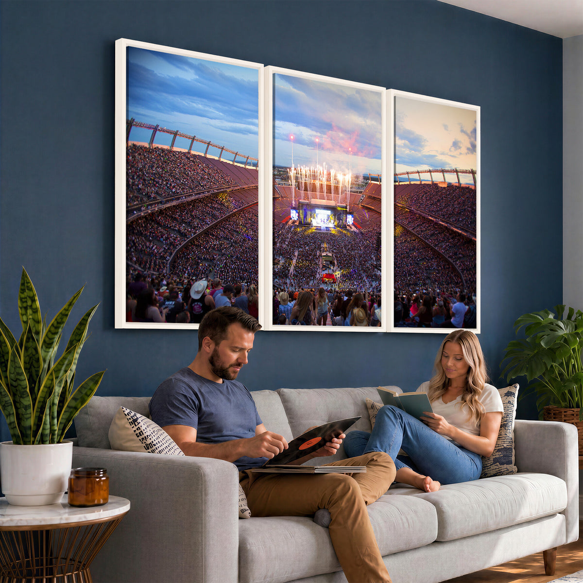 24689-MGV-CV-36X24 - Denver Broncos Football Team Print Canvas, Empower Field