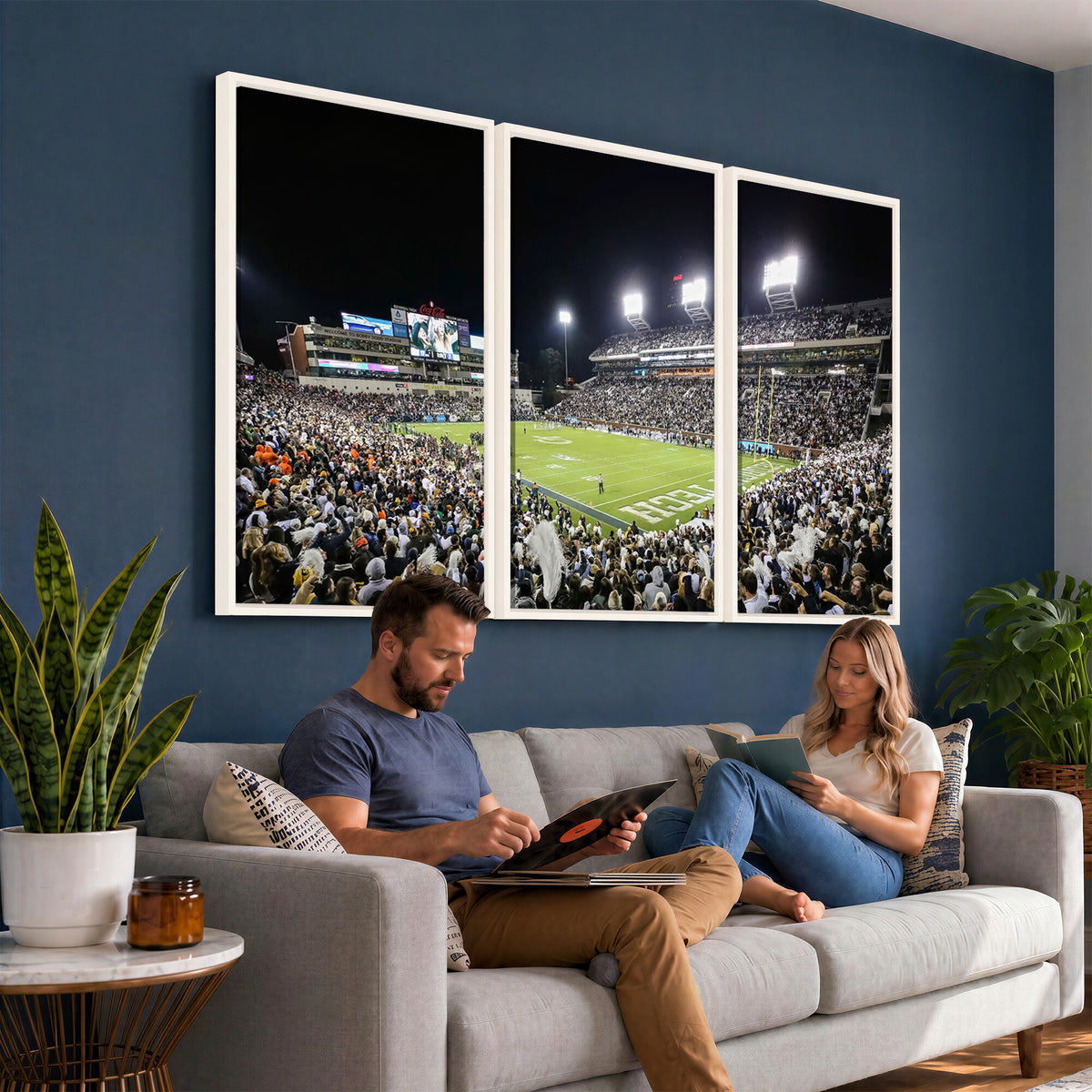 49339-MGV-CV-36X24 - Georgia Tech Yellow Jackets Football Team Print, Atlanta