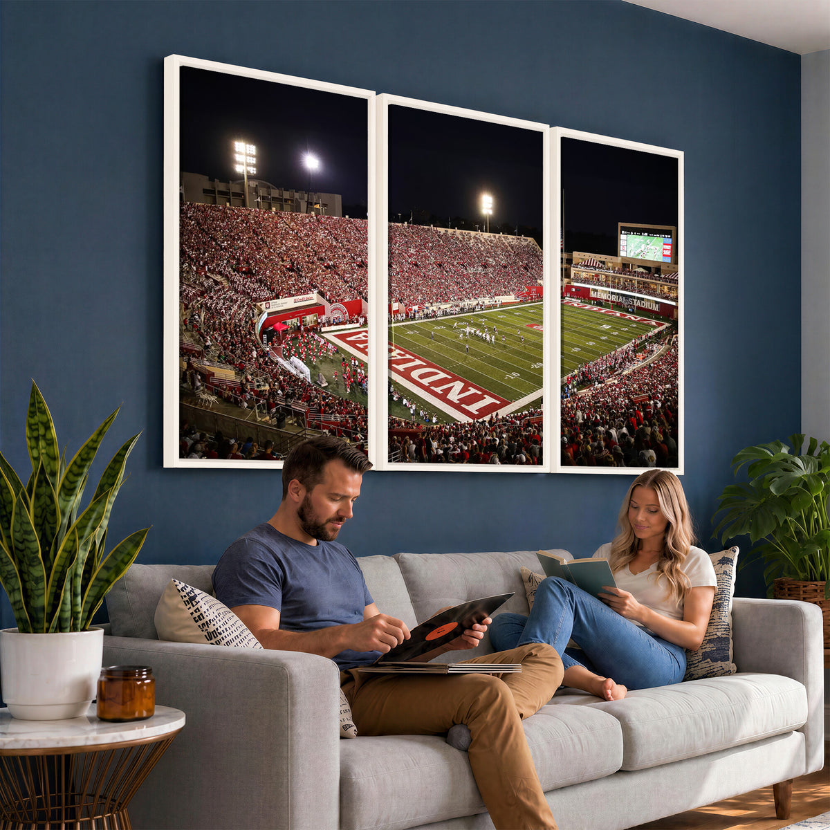 82748-MGV-CV-36X24 - Indiana University Hoosiers Football Team Print Canvas