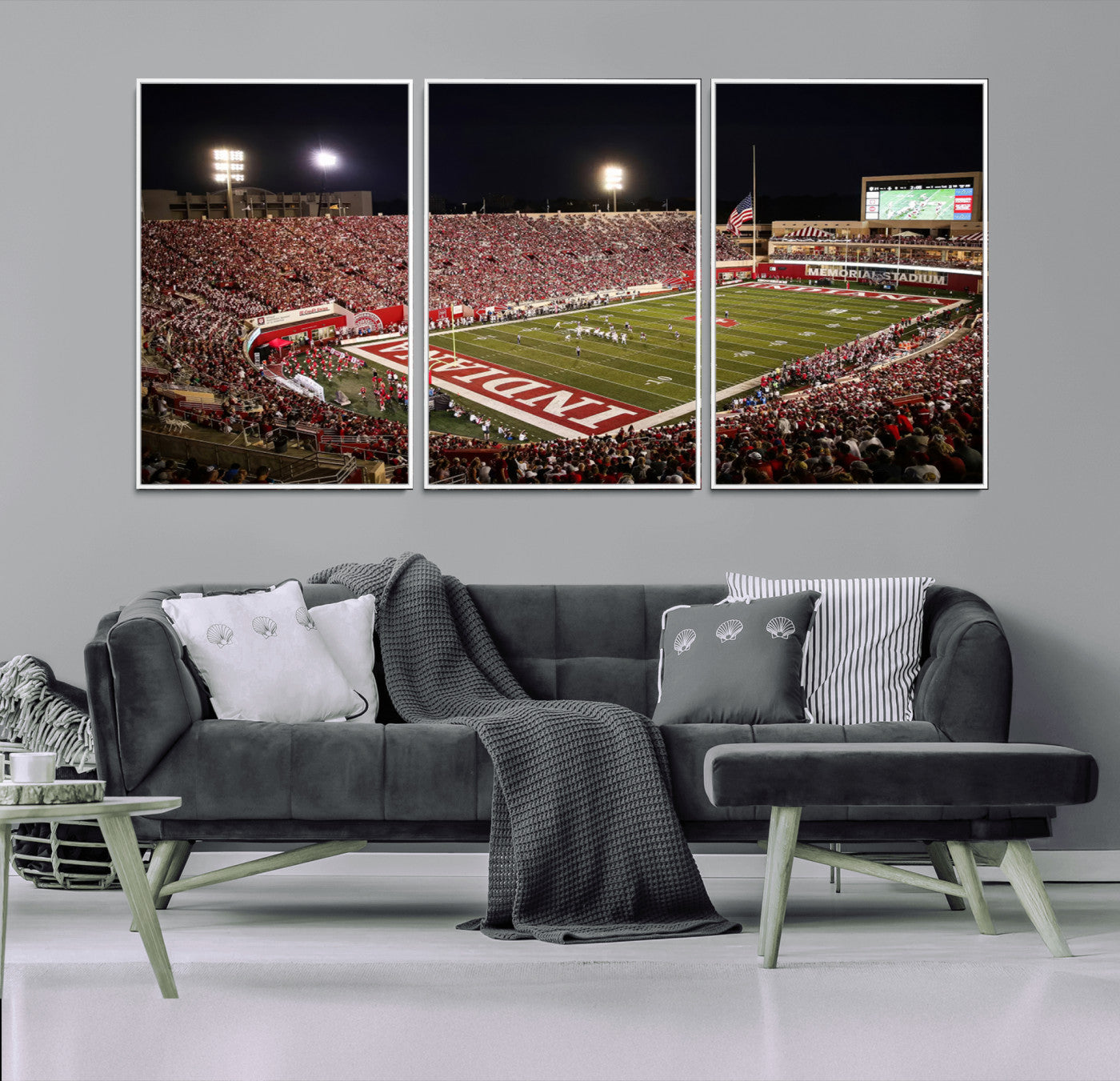 MGV-FC-60X30-3P - Indiana University Hoosiers Football Team Print Canvas