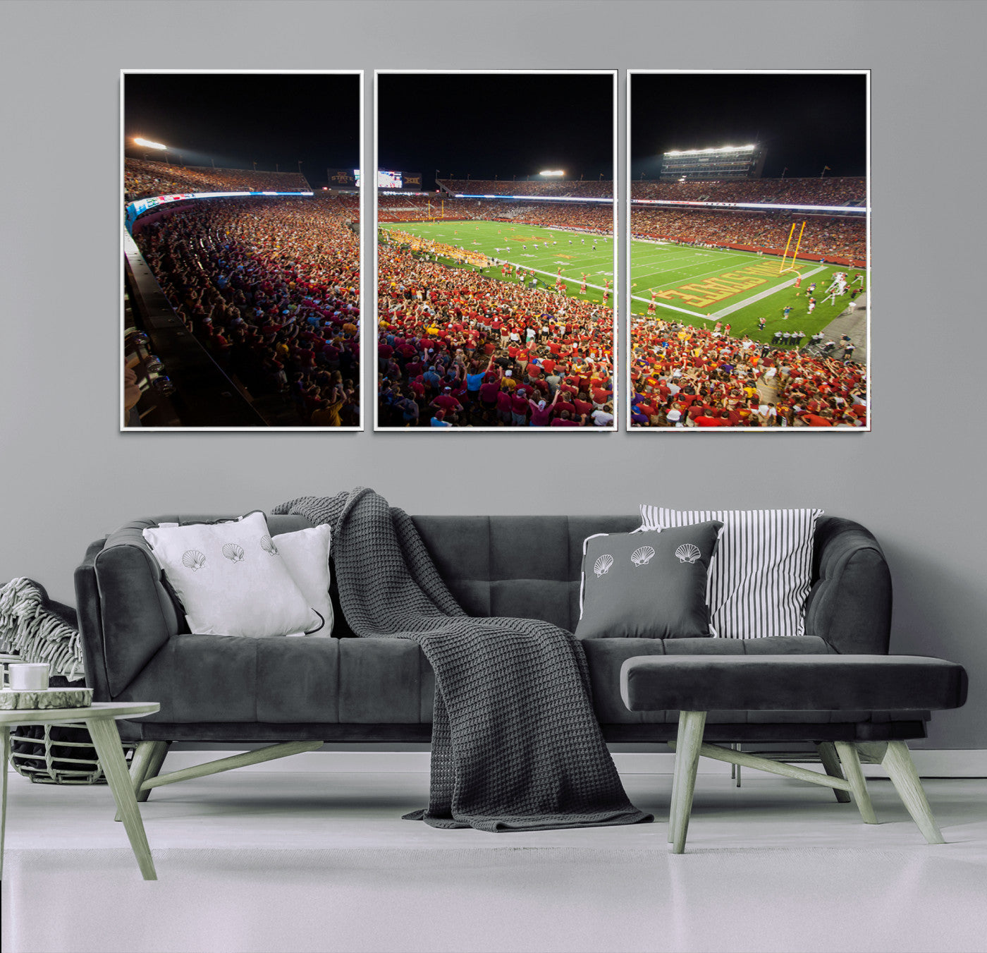 35139-MGV-CV-36X24-Iowa State University Cyclones Canvas Print, Football Team Print - Ames Jack Trice Stadium Wall Art