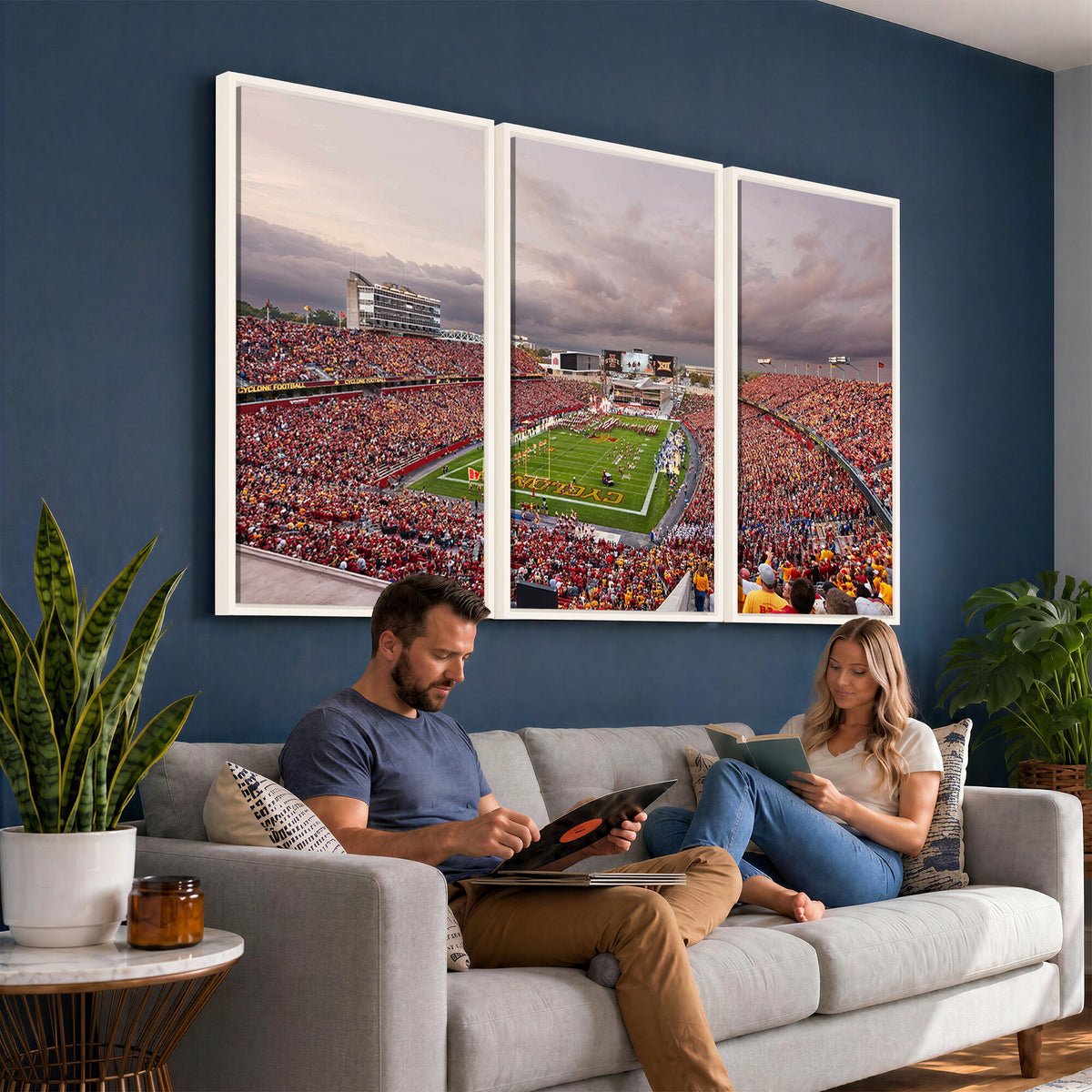 50373-MGV-CV-36X24 - Iowa State University Cyclones Football Team Print, Ames