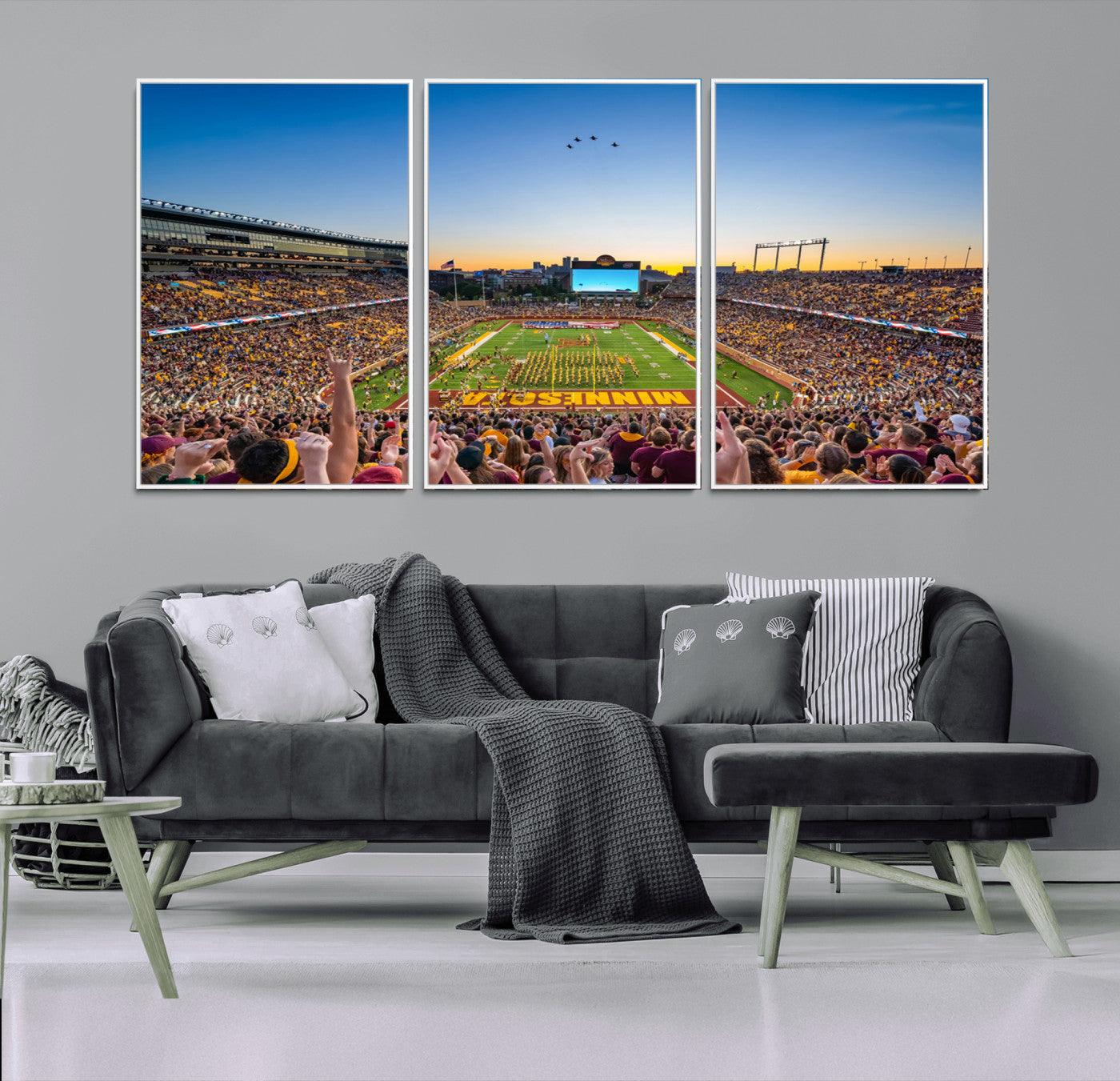MGV-FC-60X30-3P - University of Minnesota Golden Gophers Art Print, Football Team Print - Minneapolis Huntington Bank