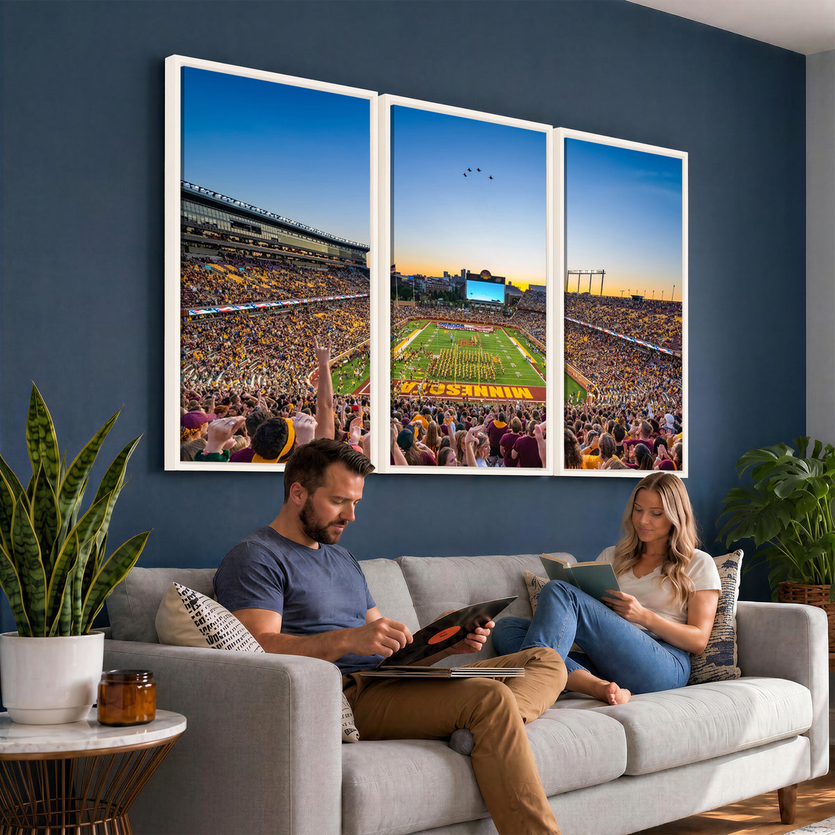 84421-MGV-CV-36X24 - University of Minnesota Golden Gophers Art Print, Football Team Print - Minneapolis Huntington Bank