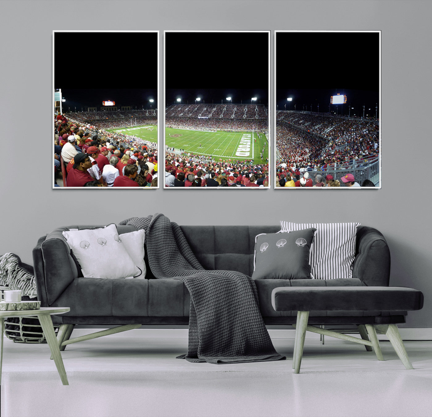 MGV-FC-60X30-3P - Stanford University Cardinal Football Team Print - Stanford Stadium Wall Art Canvas Print
