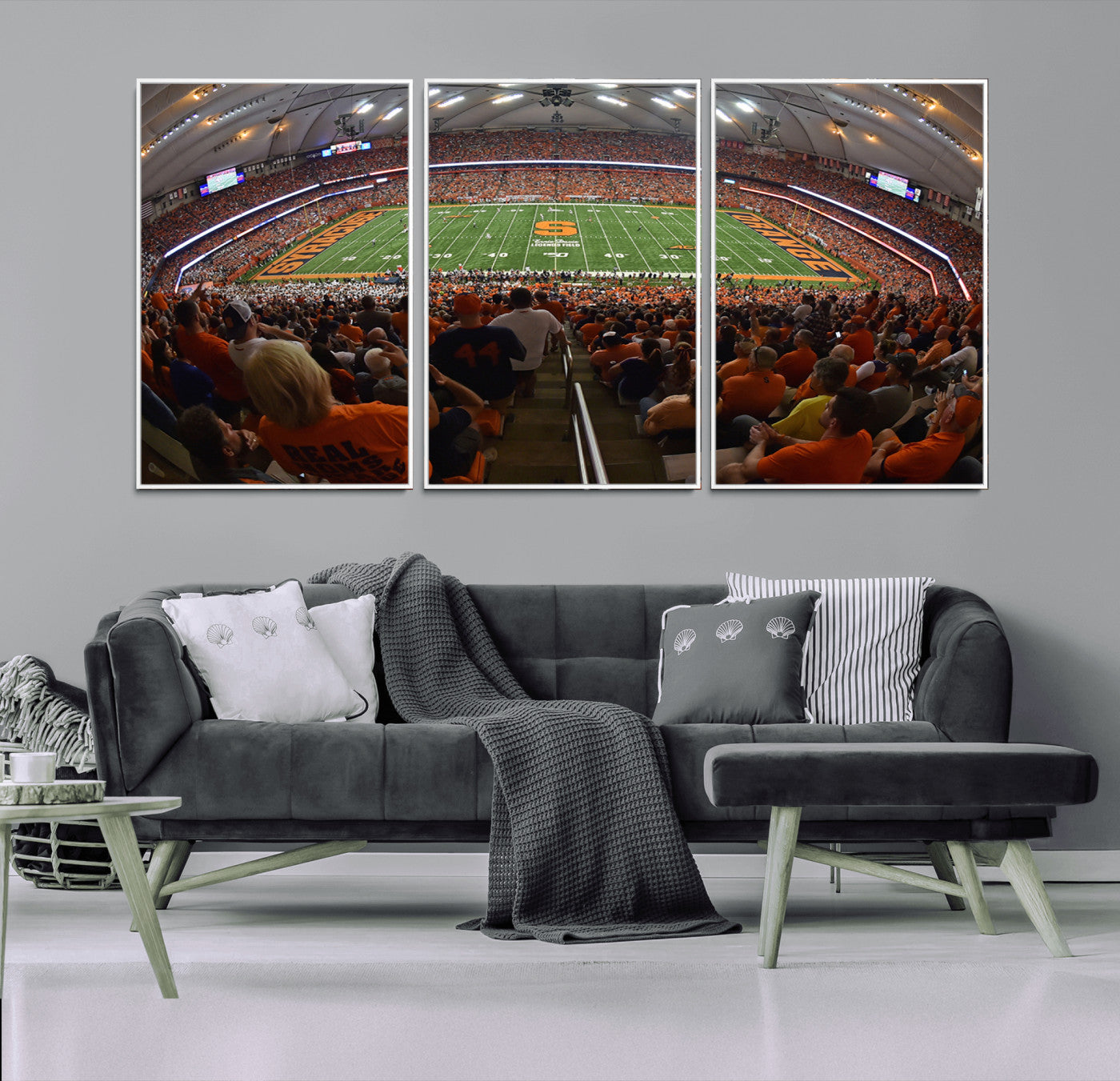 MGV-FC-60X30-3P - Syracuse University Orange Football Canvas Print, Football Team Print - Syracuse JMA Wireless Dome